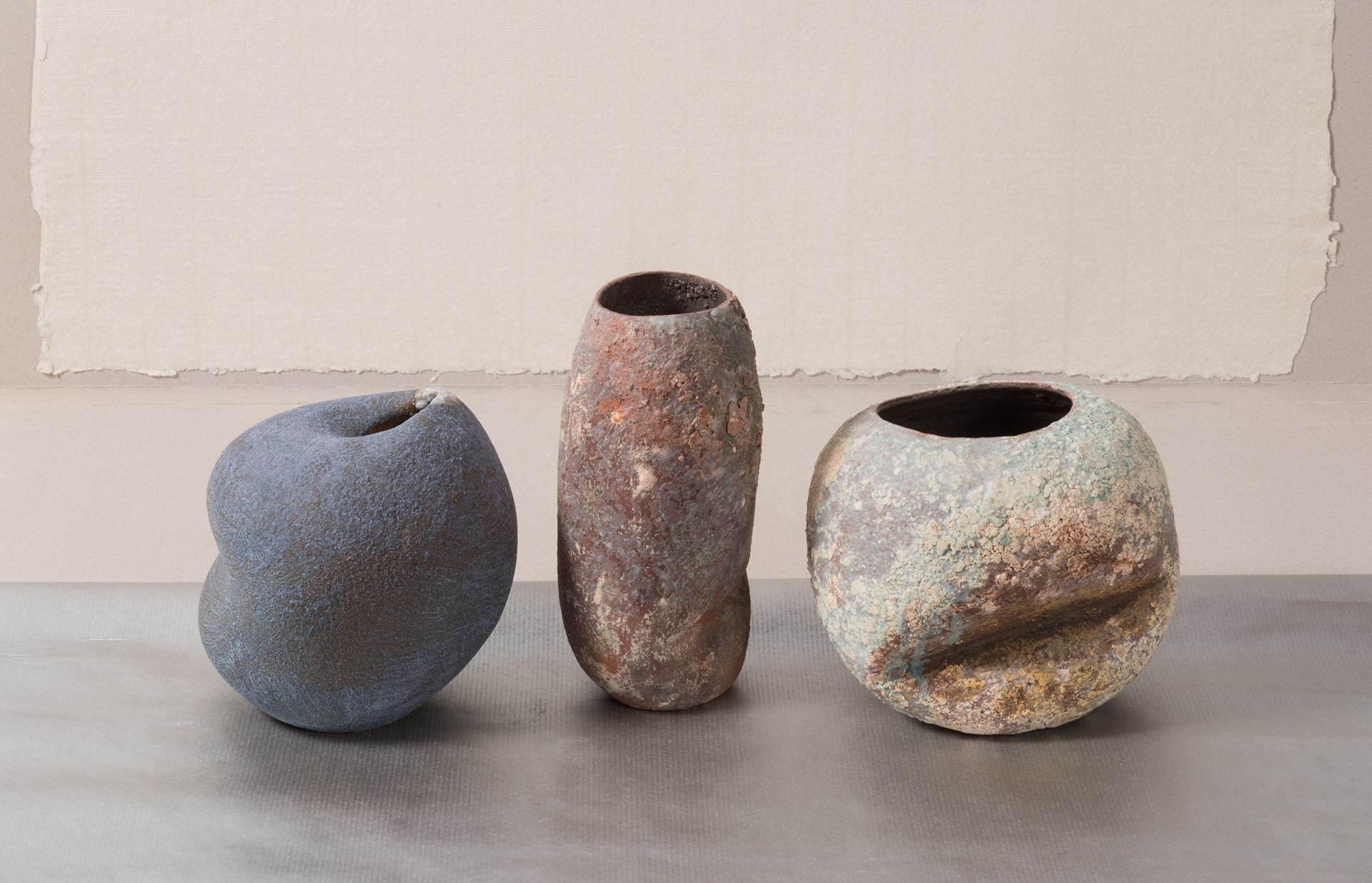 12 cm - 17 cm - 14 cm, terre grès rouge, cuisson HT