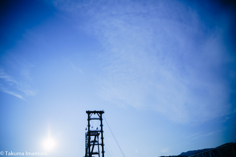 2013/11/17 気仙川にかかる、ベルトコンベア
