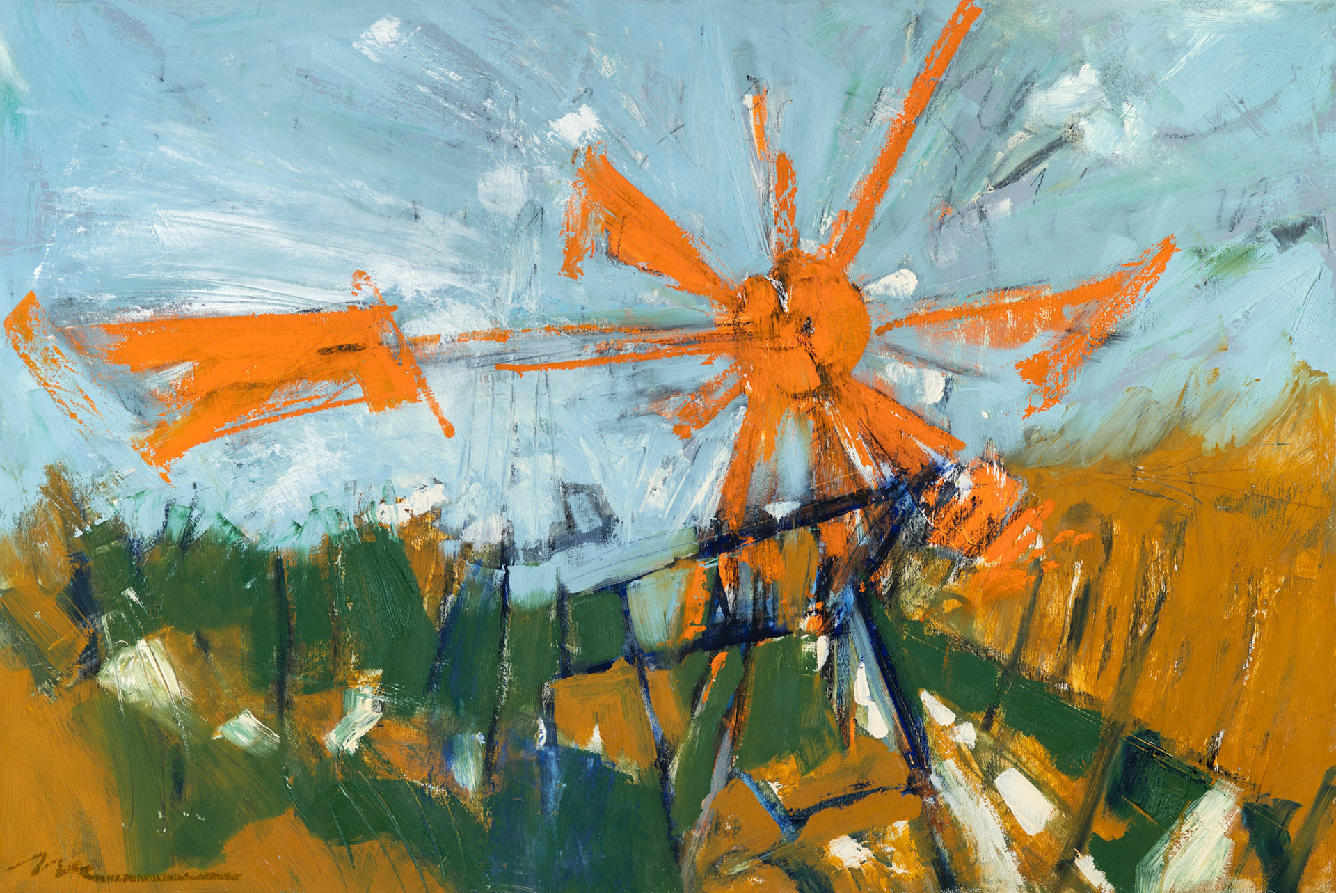 Living In The I Don't Know. Oil, graphite, charcoal. 36x48 in.