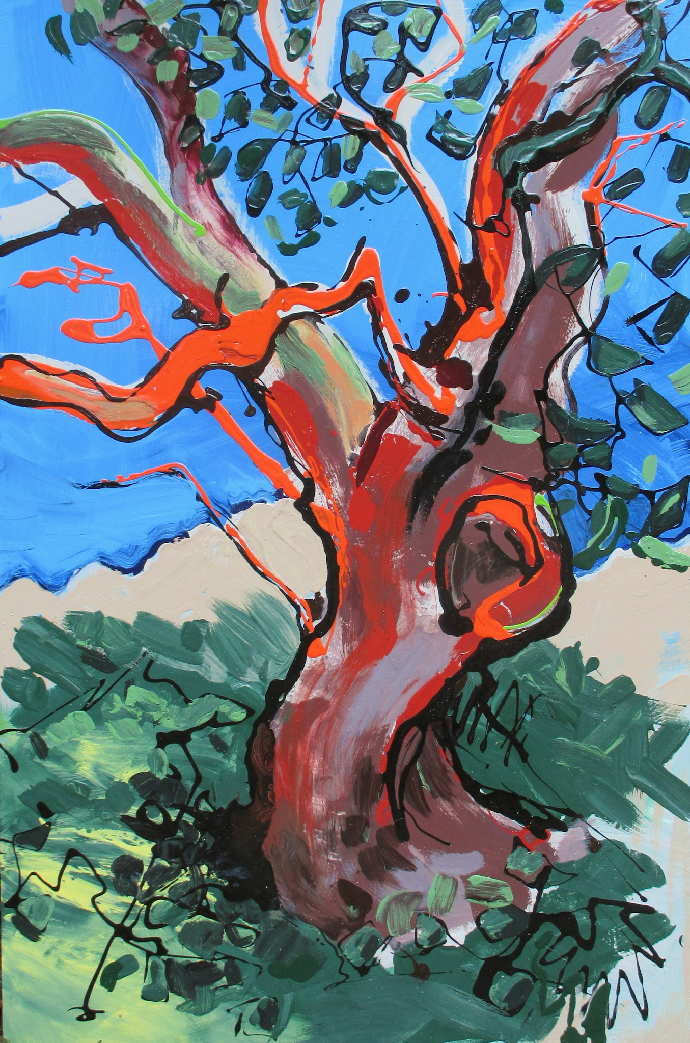 Before The Fall. Acrylic enamel. 18x24 in. sold.