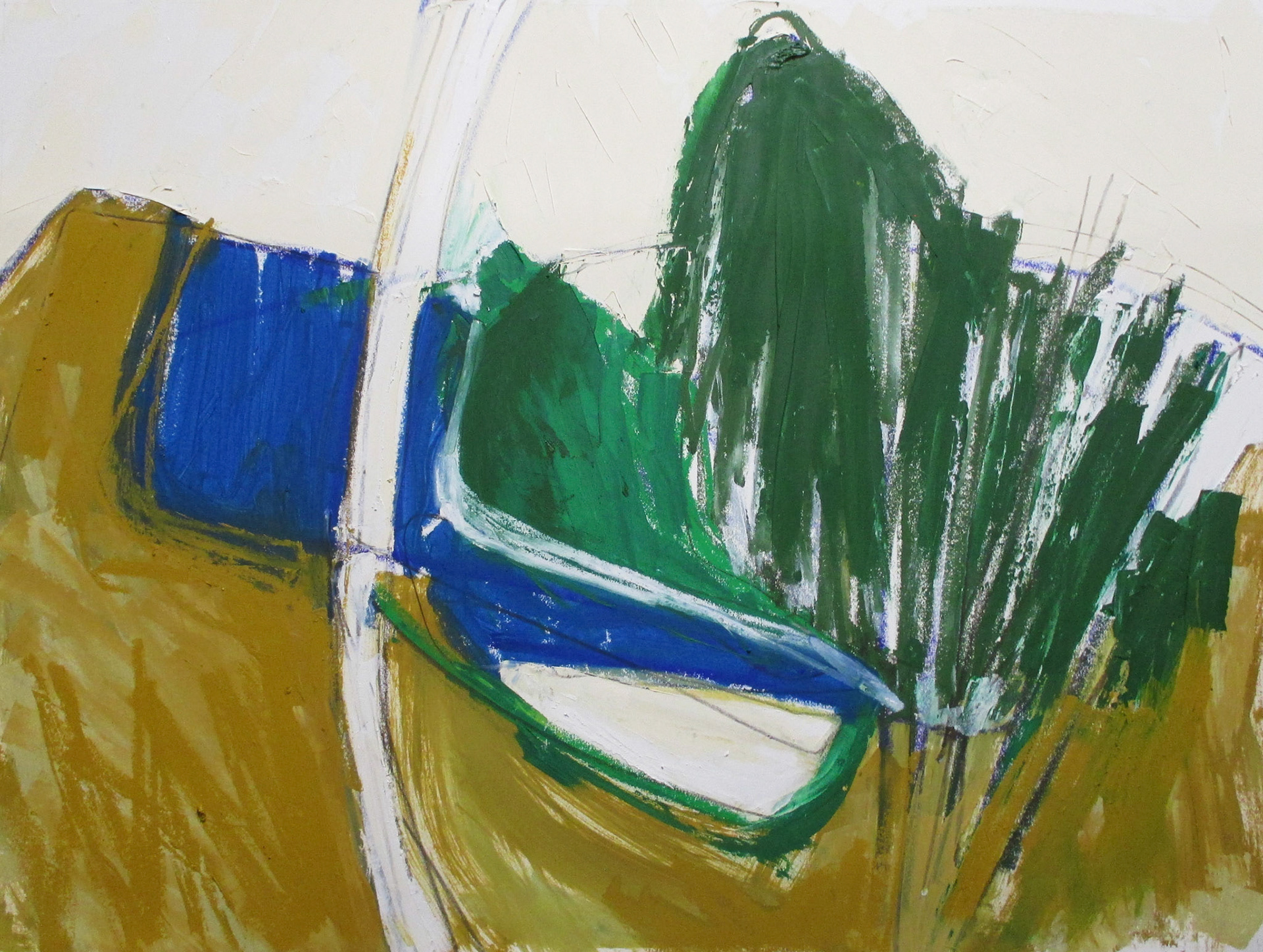 In My Country. Oil, graphite. 30x40 in. $1500. 