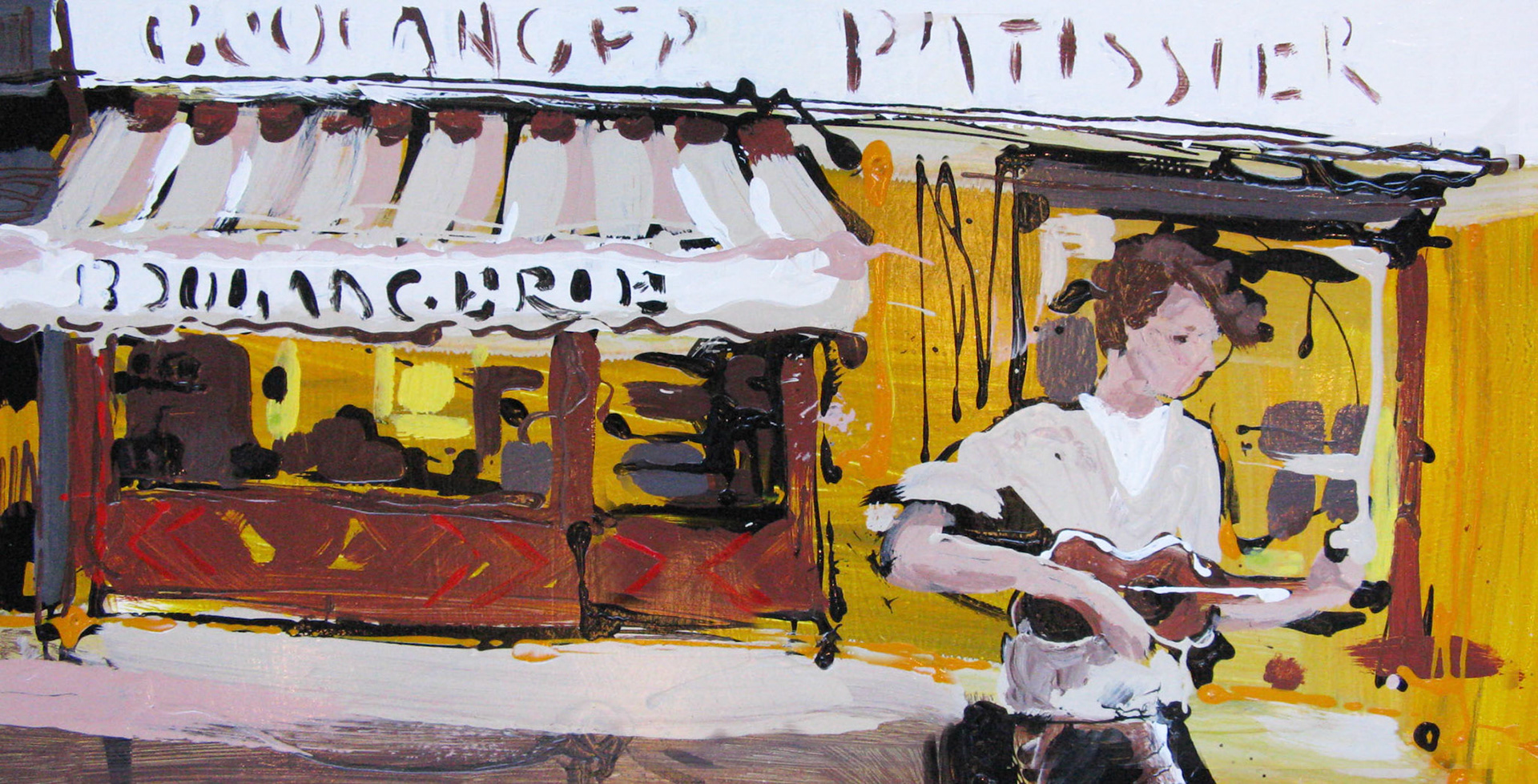 Boulangerie. Acrylic enamel. 12x24 in. sold
