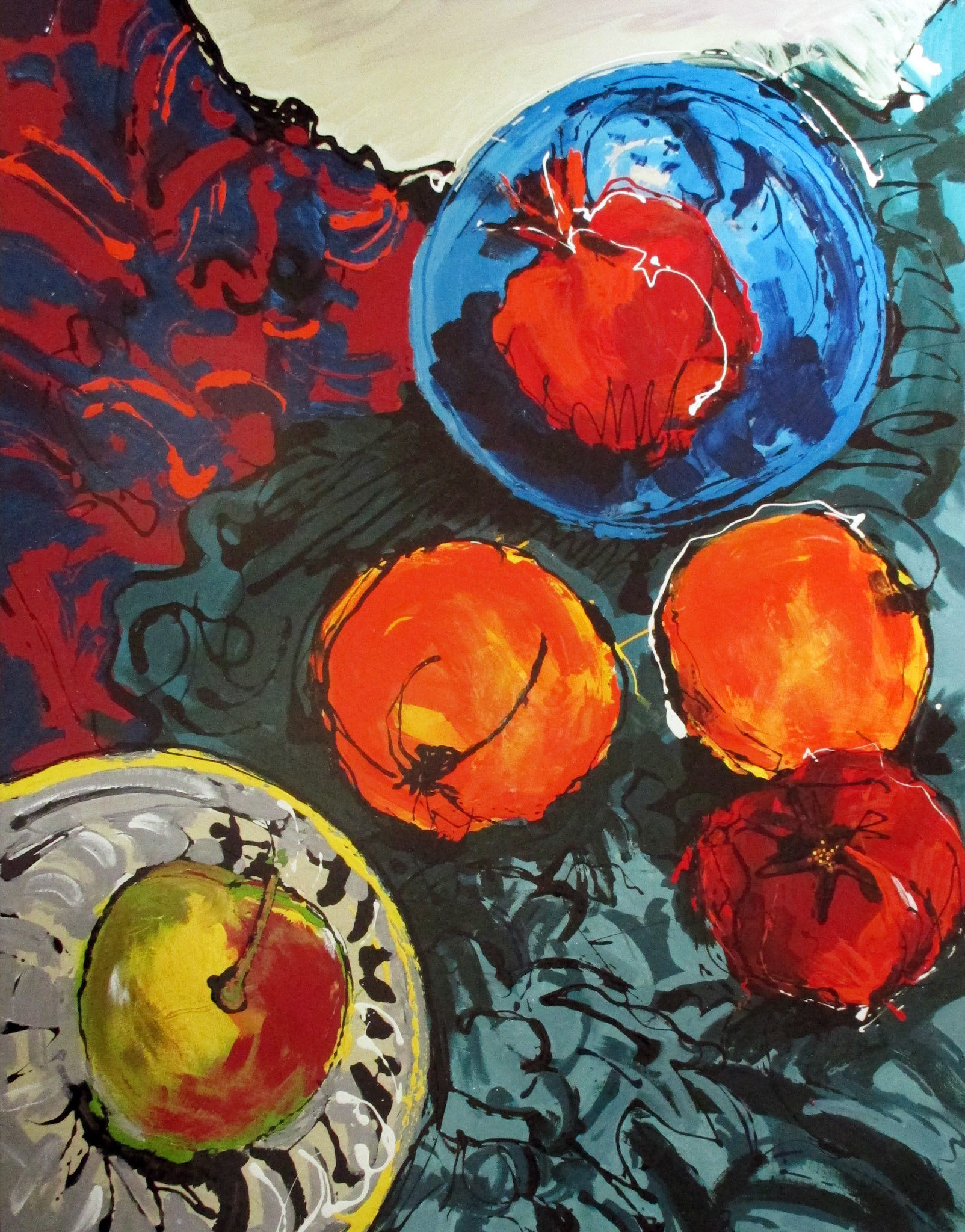 Feast. Acrylic enamel. 36x48 in. Jefferson Healthcare Collection. 