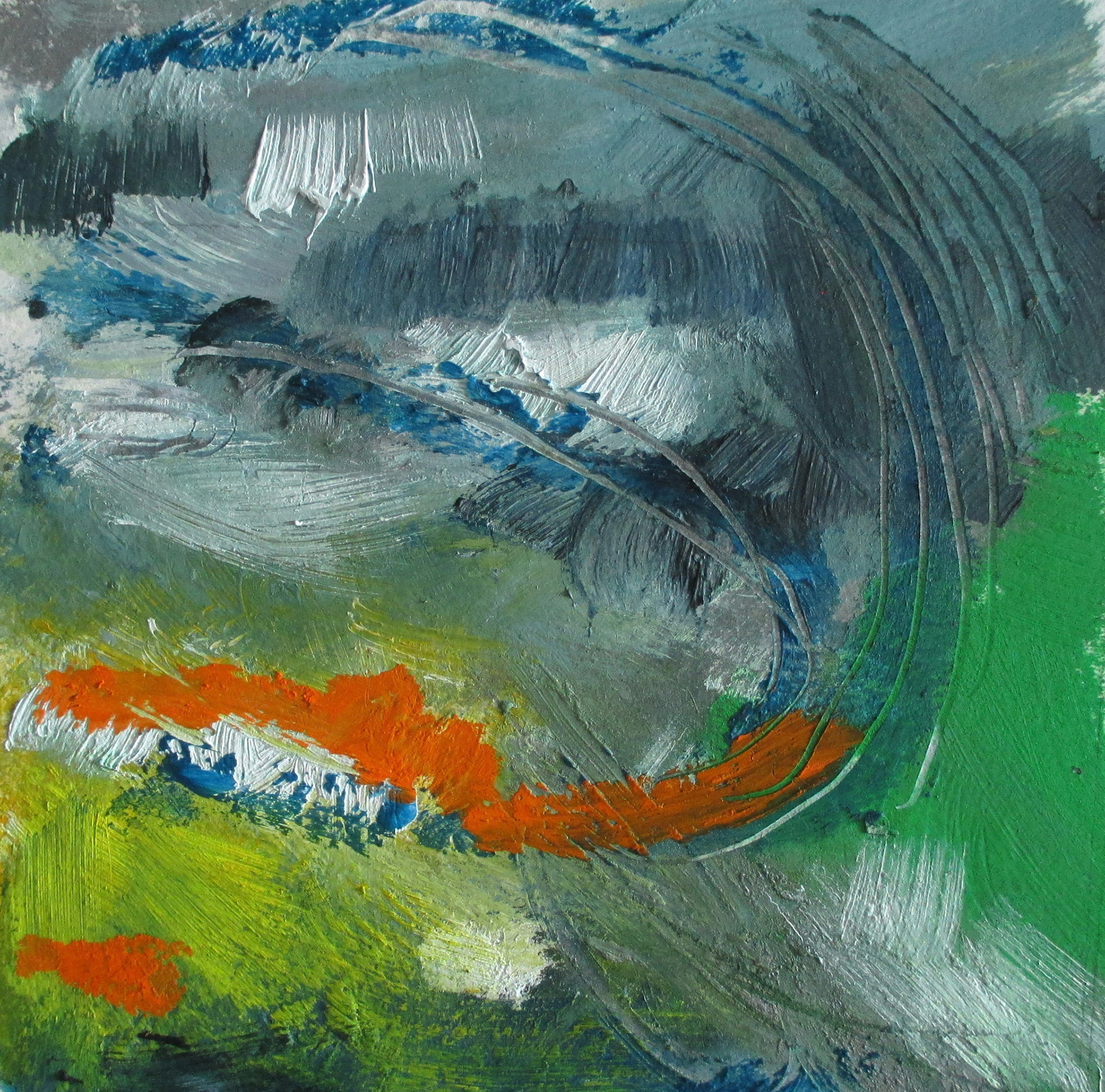 At Lost Lake. Oil. 6x6 in. sold.