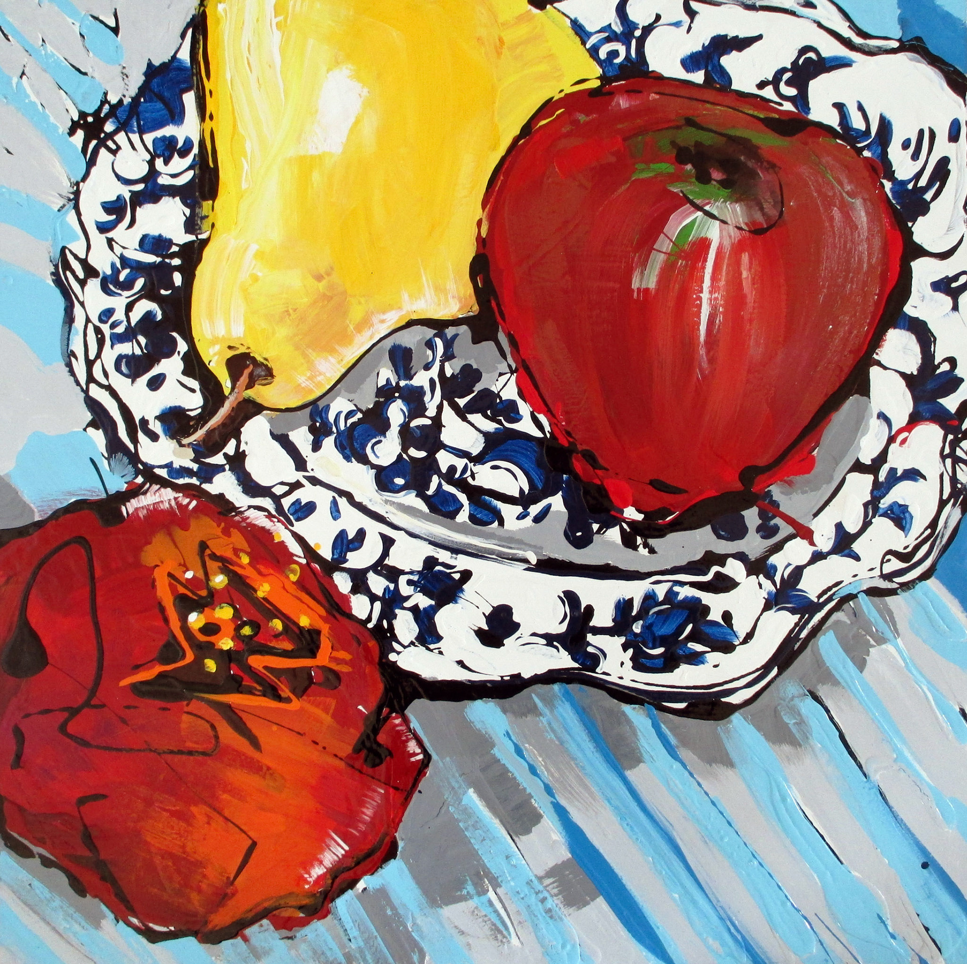 Betty's Plate. Acrylic enamel. 24x24 in. sold.