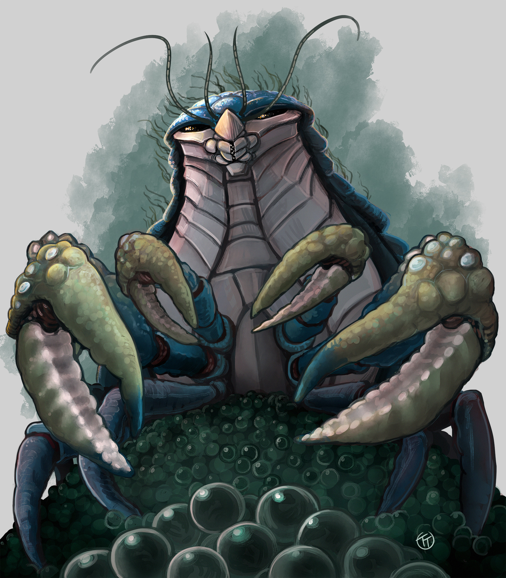 Digital Painting - Lobster Goddess, City in Starlight TTRPG