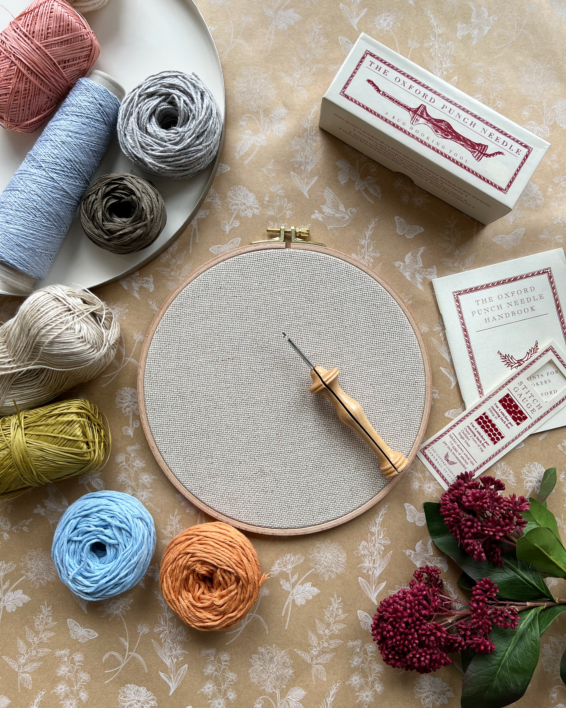 Full workshop price includes an Oxford punch needle set