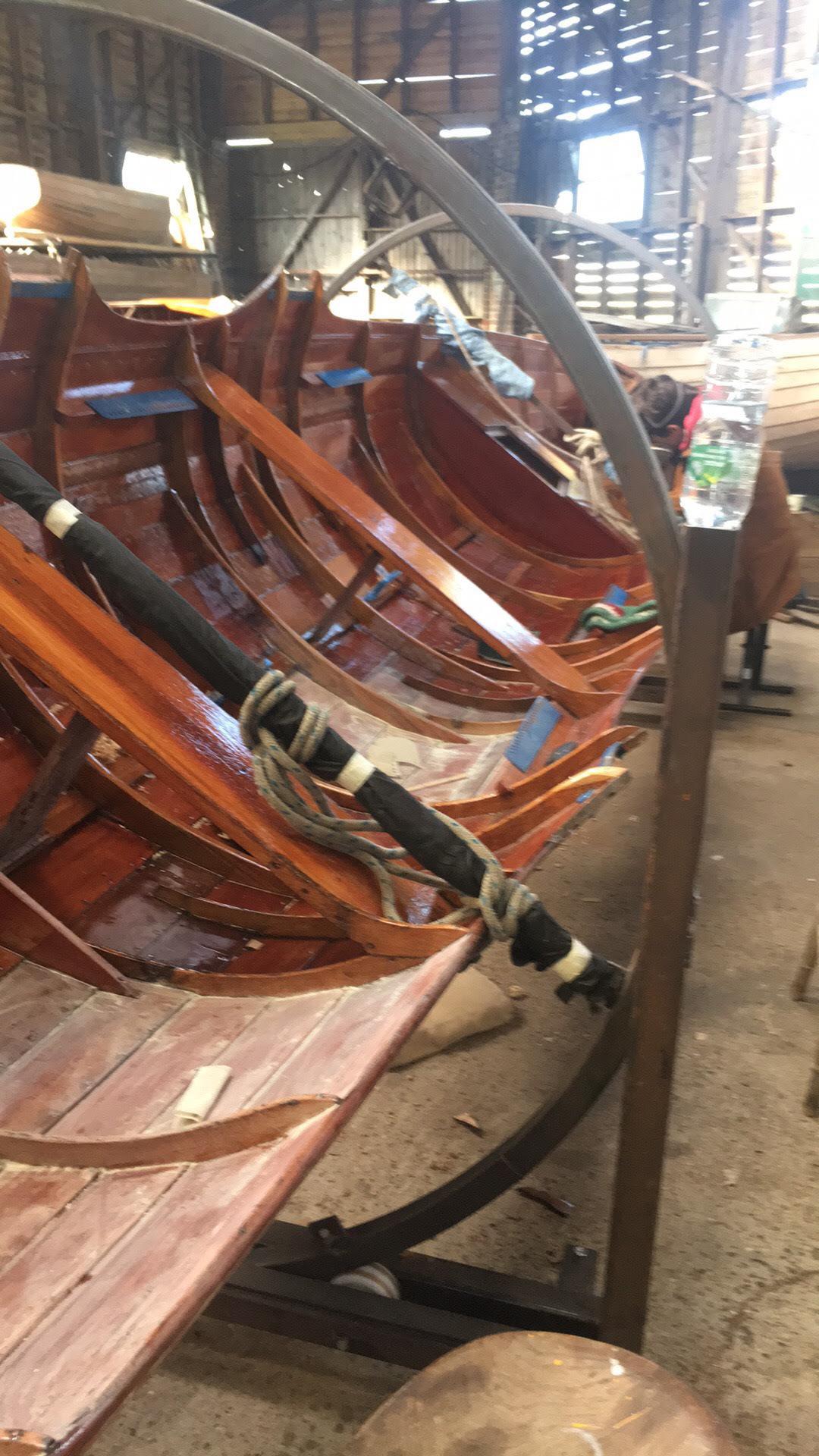 Keying varnish in boat rotating rig built by Ryan