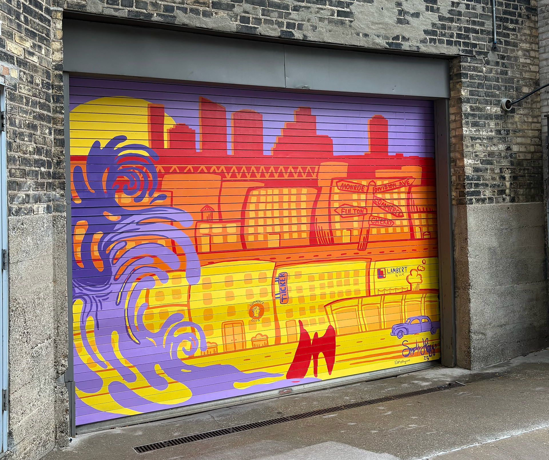 Lambert by LLYC Garage door Mural Funky Grand Rapids 2025