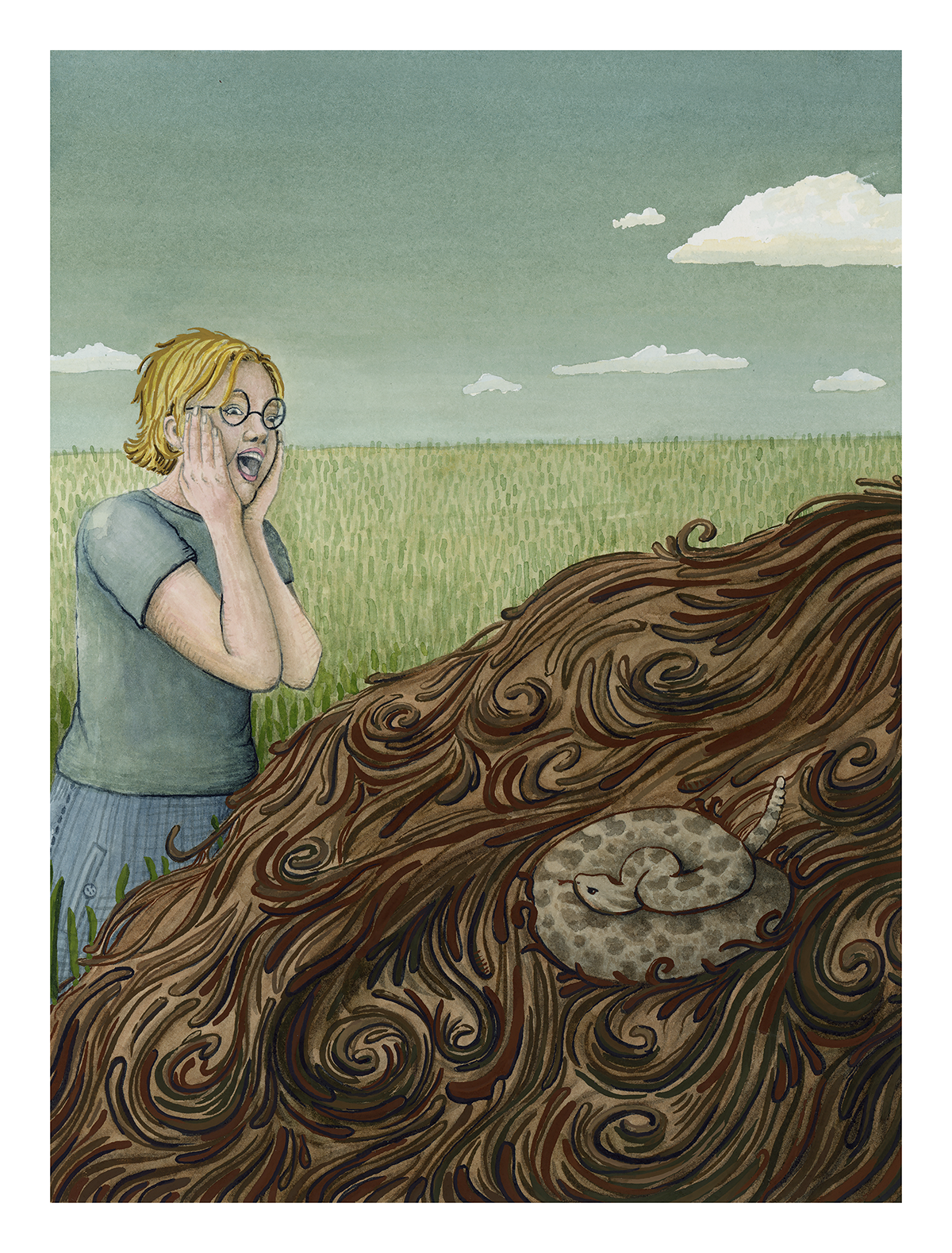 Samantha is excited to see the Eastern Massasauga Watercolor and Gouache 2025