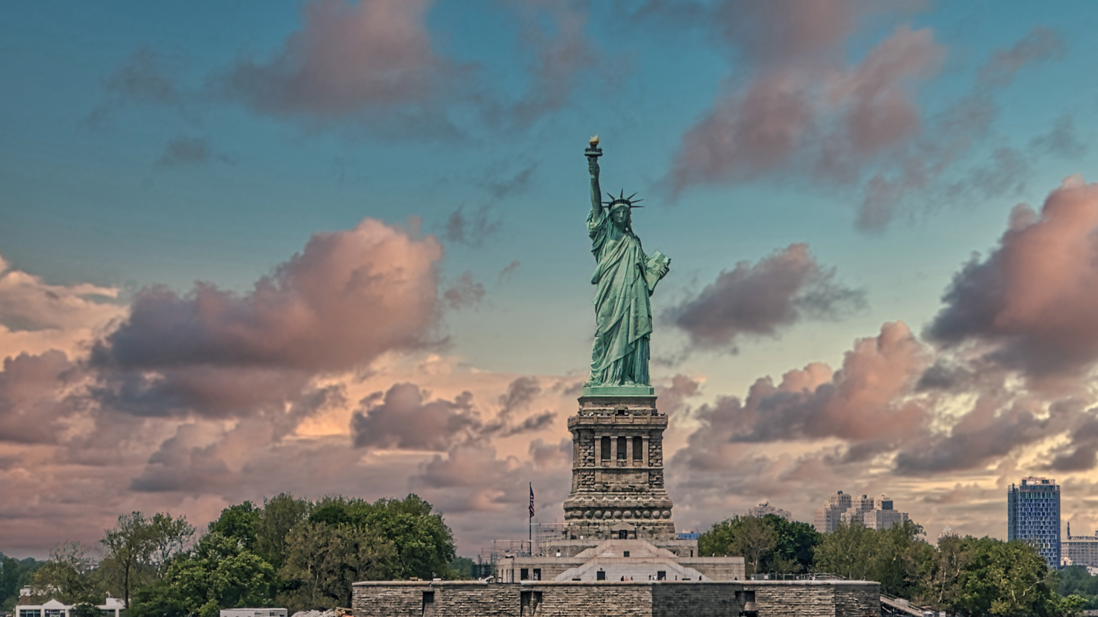 Statue of Liberty Sunset