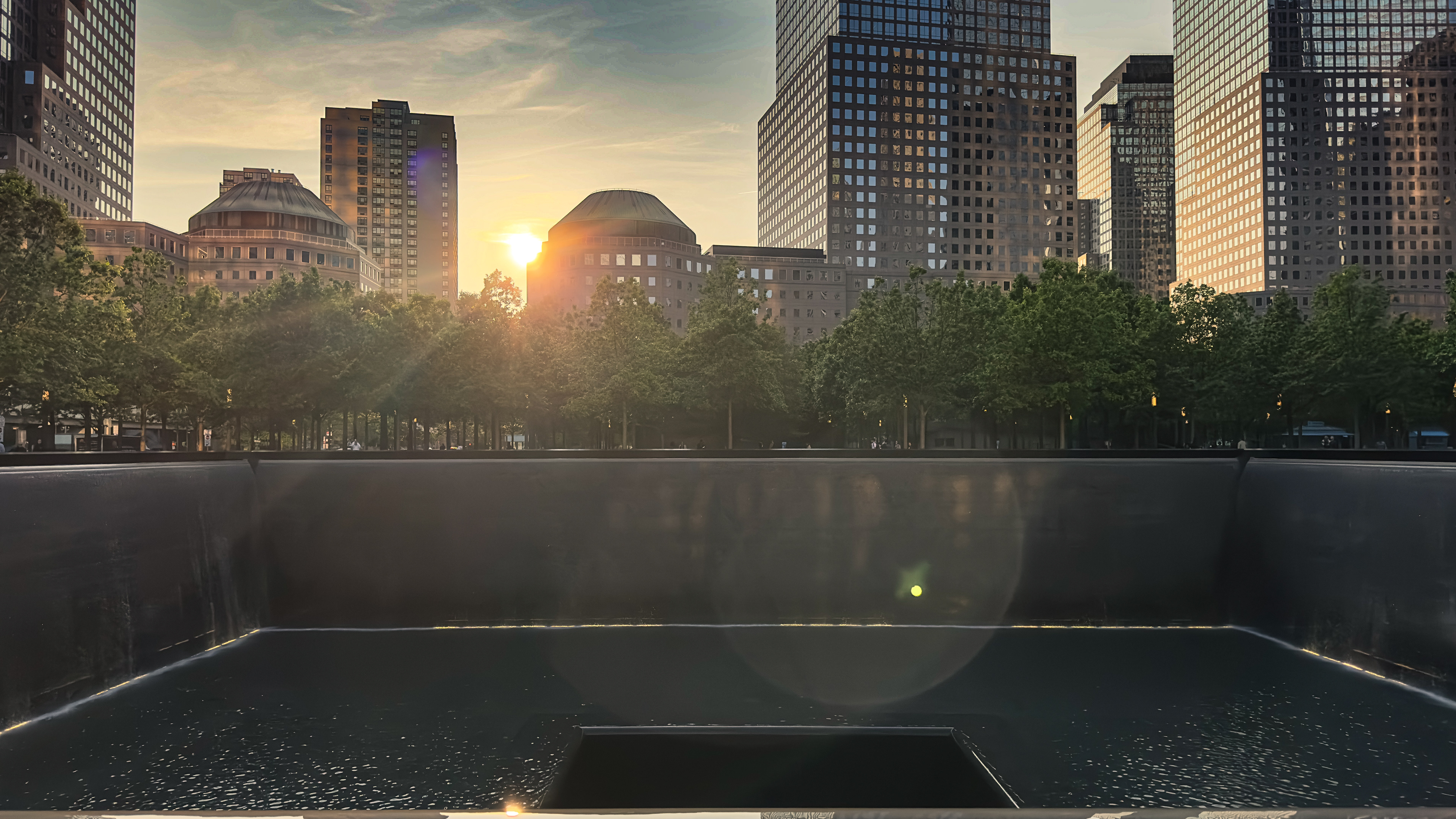 WTC One Memorial at Sunset