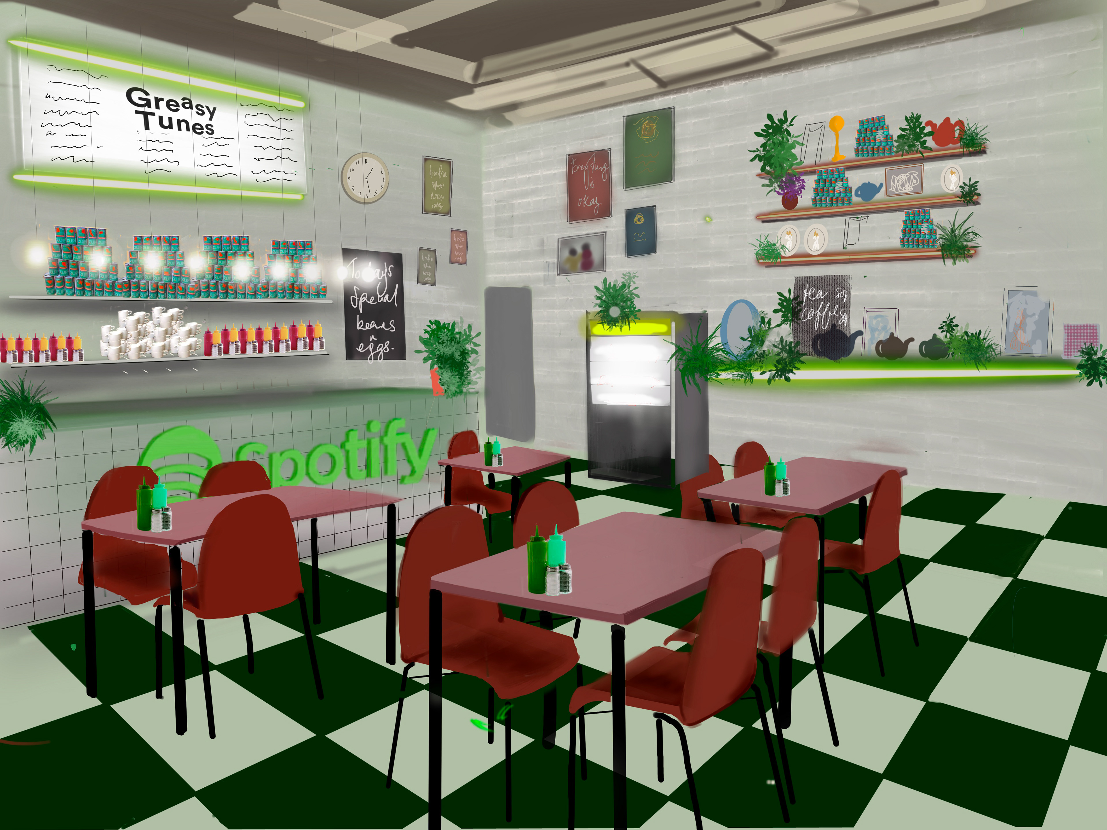 Spotify Greasy Tunes Cafe