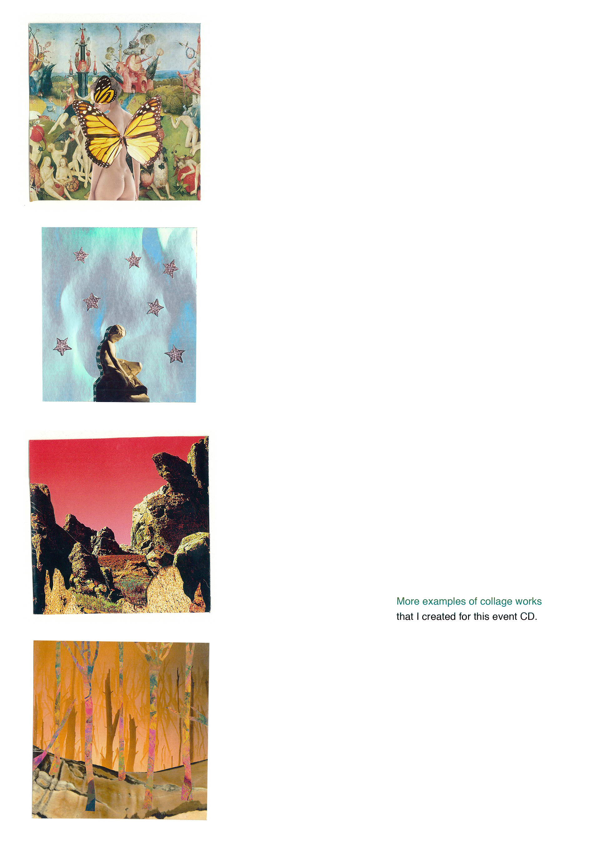 Collage design for different music projects