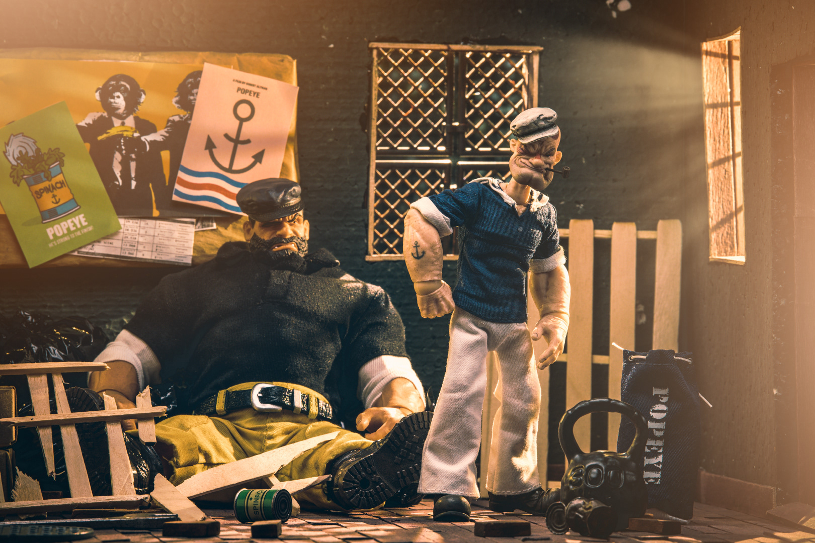 BLUTO & POPEYE - mezco toys toyphotography szpinak spinache