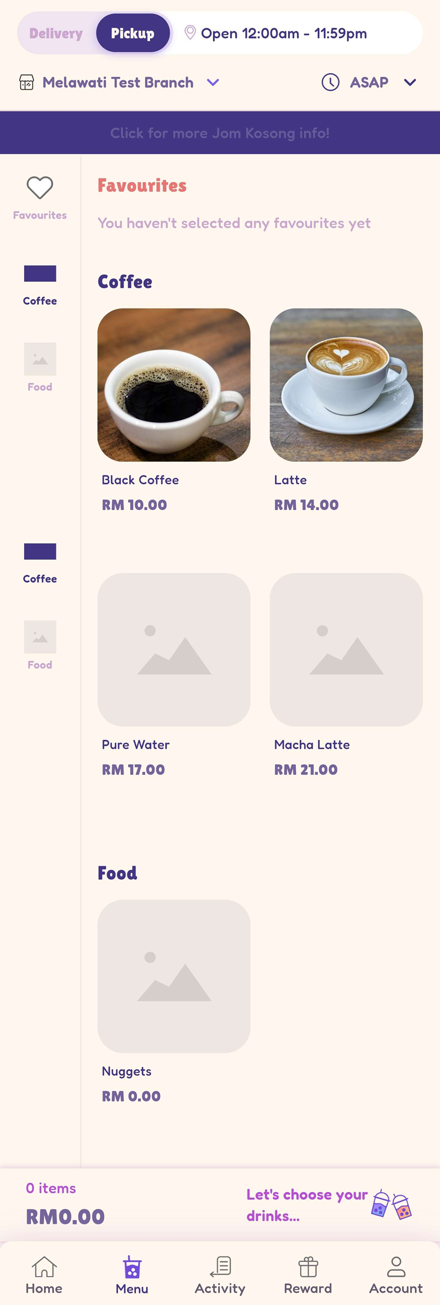 Menu (Before)
