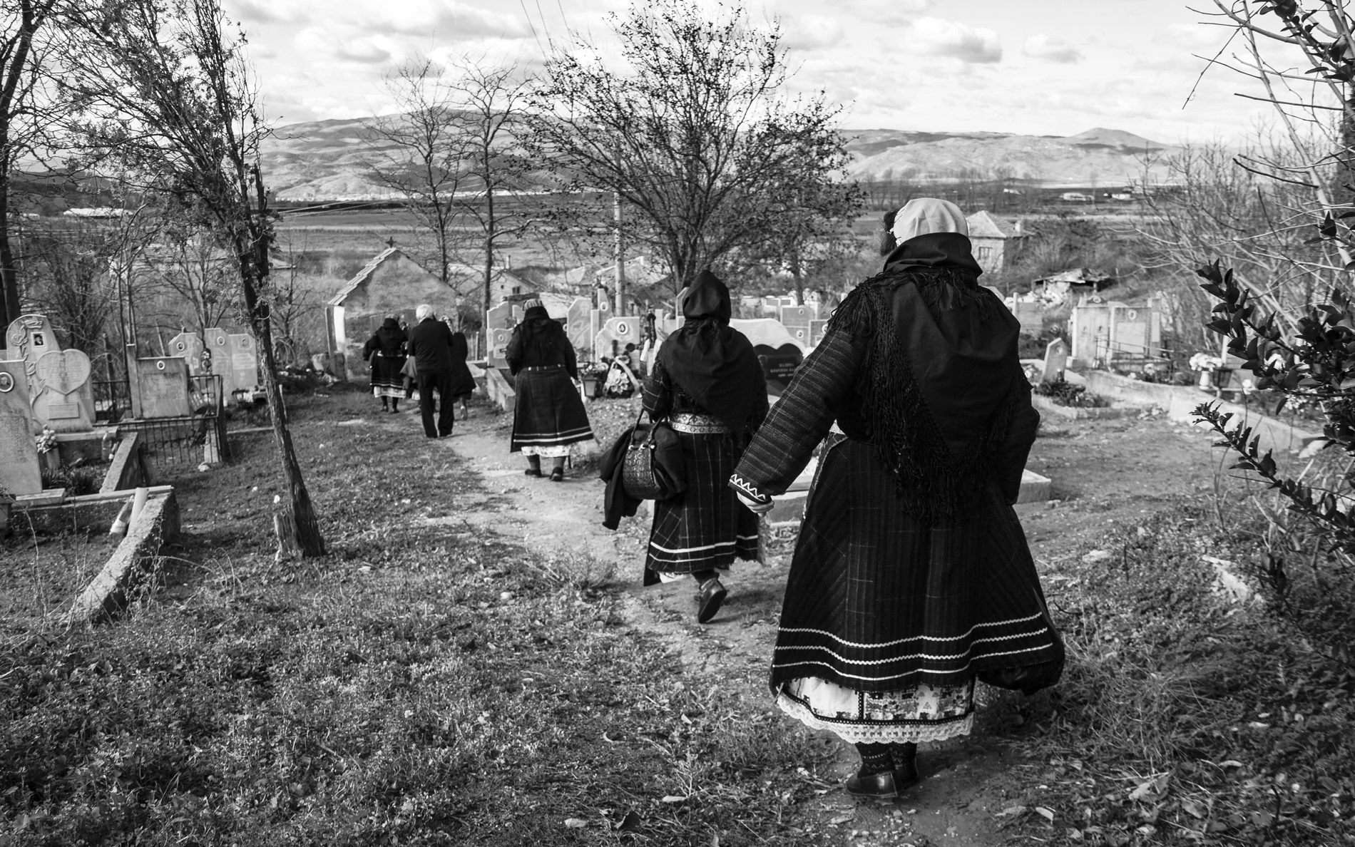All the women who had gathered in the church head to the village's centre where the bigger part of the Christmas celebrations take place.