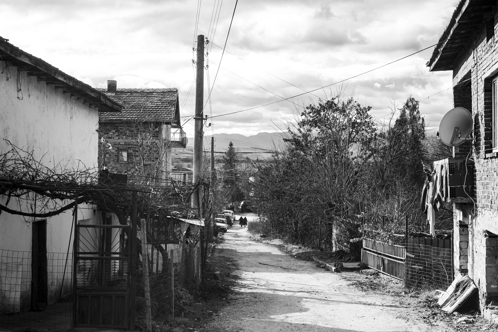 On the way from the little church to the village centre.