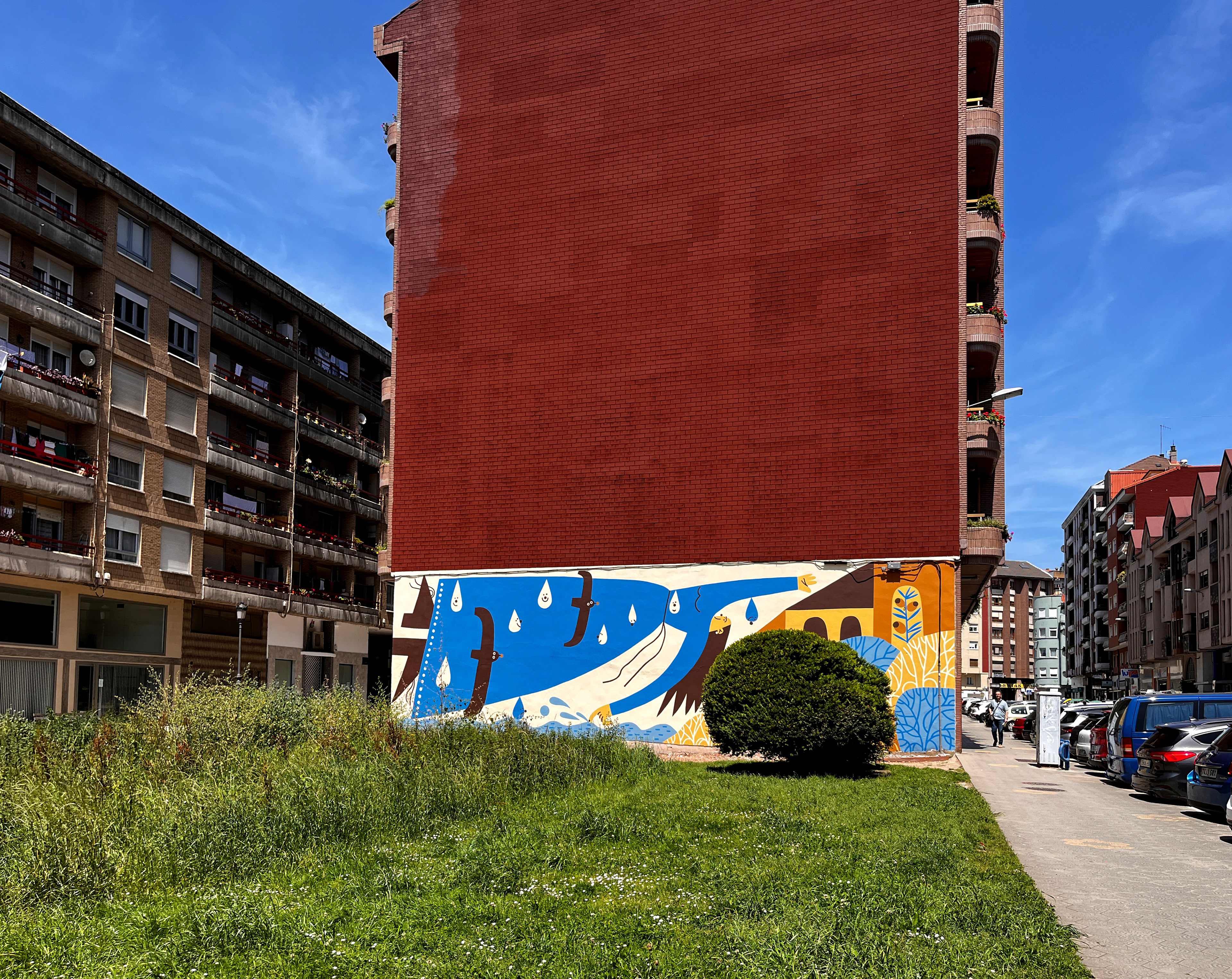 mural, geometric mural, character mural, street art, painter, muralist, street art festival