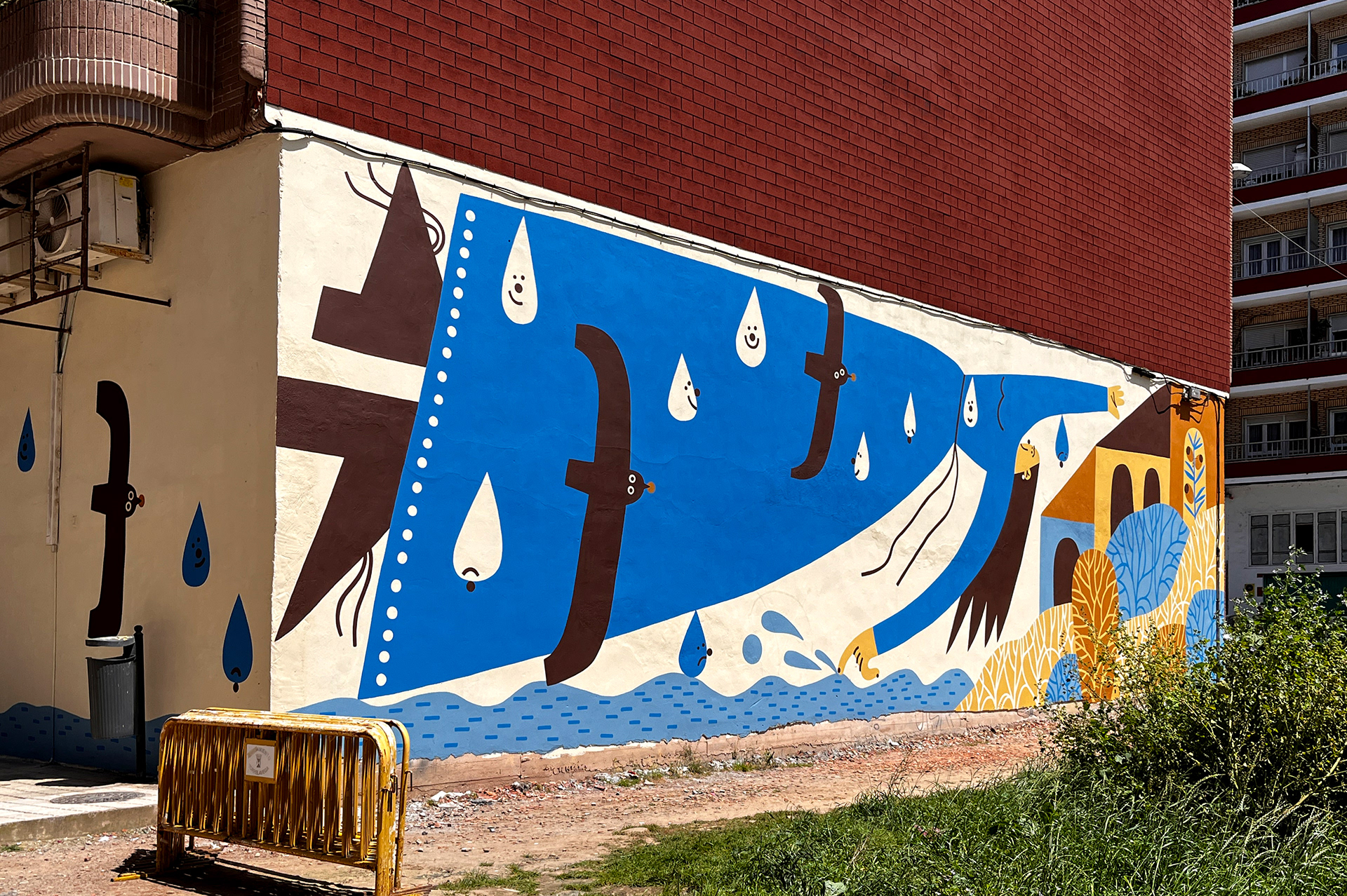 mural, geometric mural, character mural, street art, painter, muralist, street art festival
