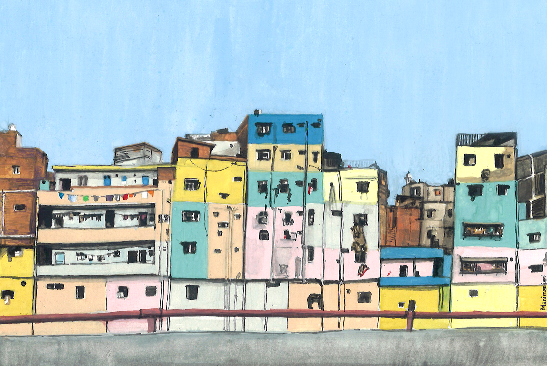 Barapullah | gouache on paper | 2020