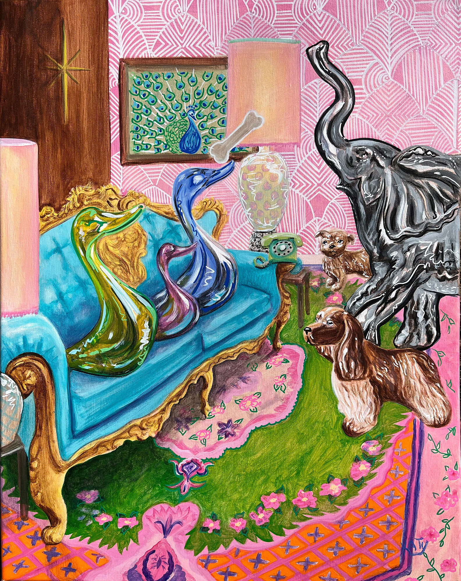 Knickknack Paddywhack Acrylic on Canvas 22" x 28"