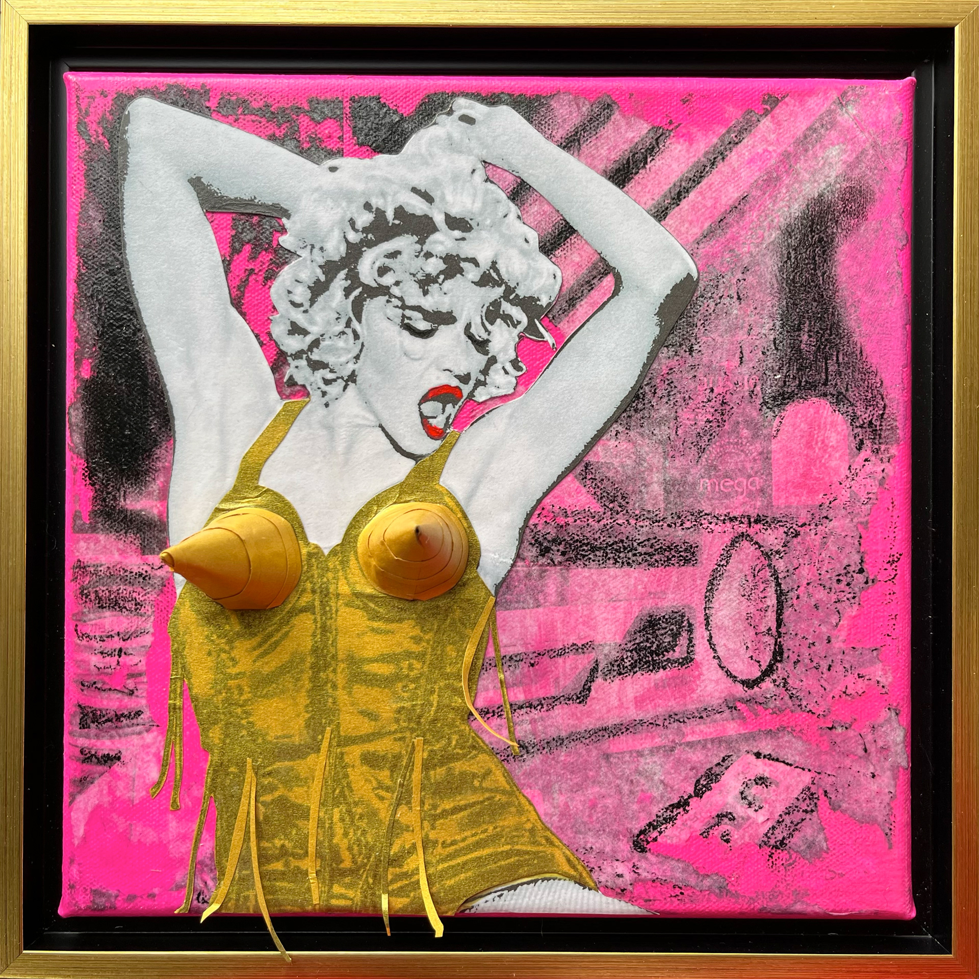 "Blomd Ambition"10" x 10" Mixed Media on Canvas