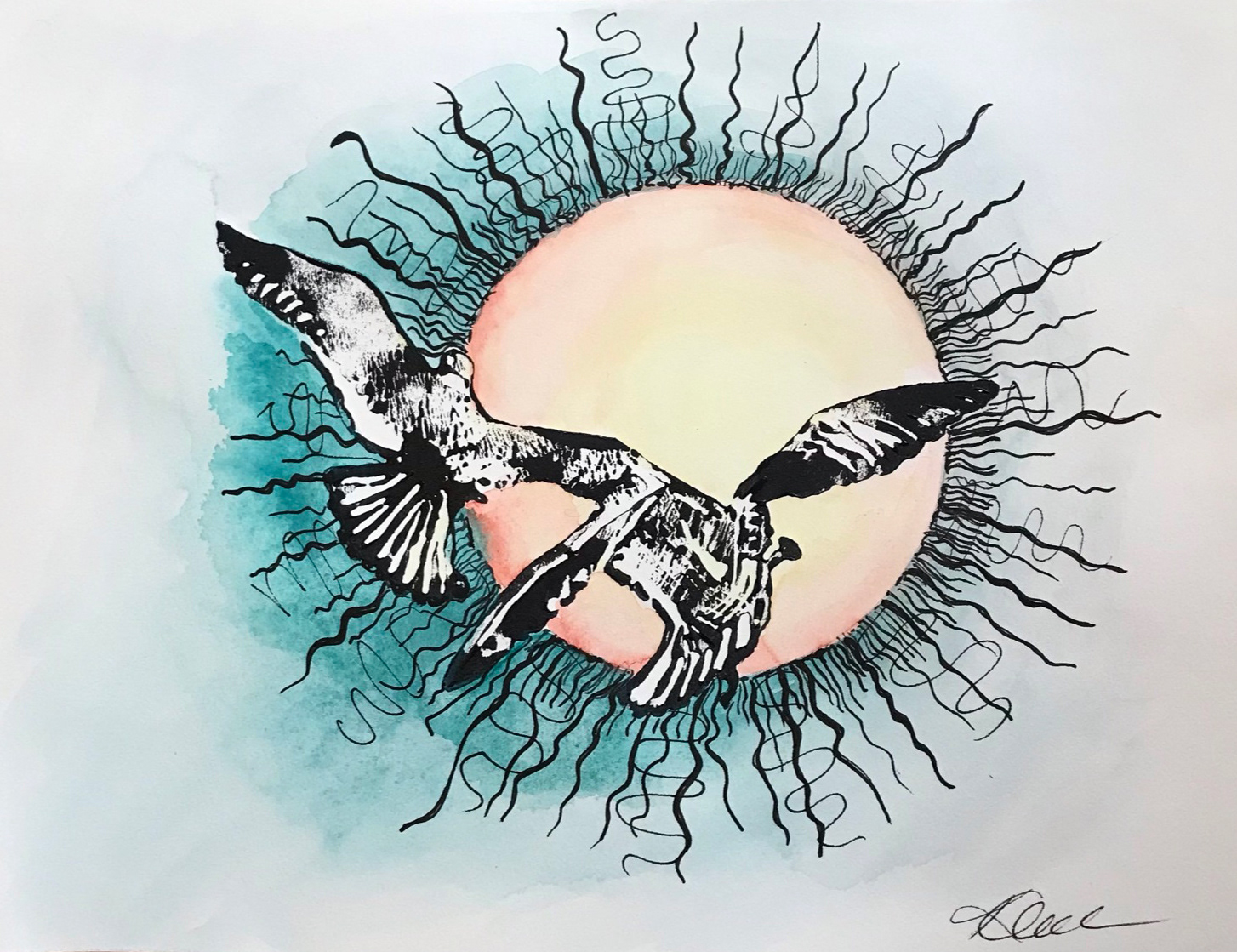 Sublime, Mixed Media on Paper