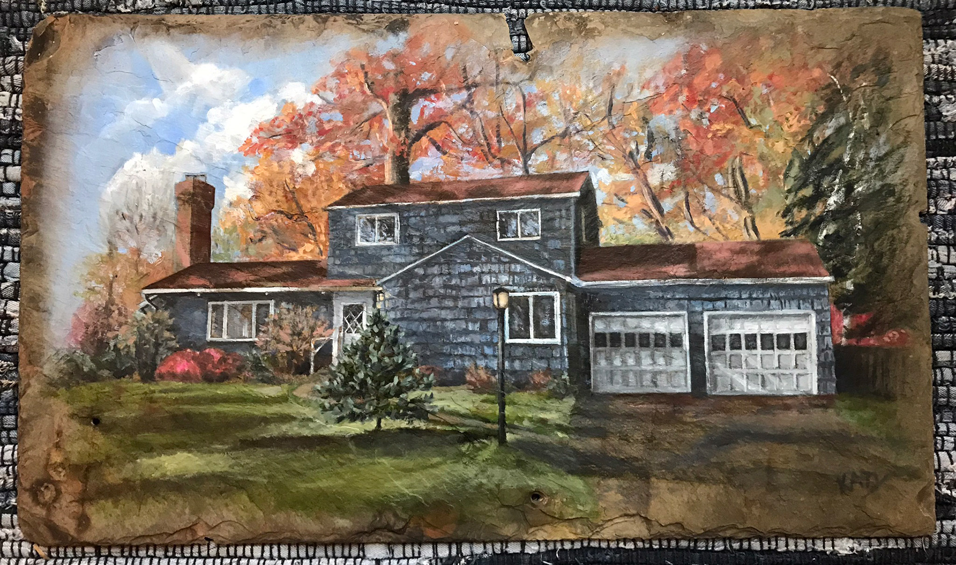 Youseffi Home Oil on antique barn roofing tile