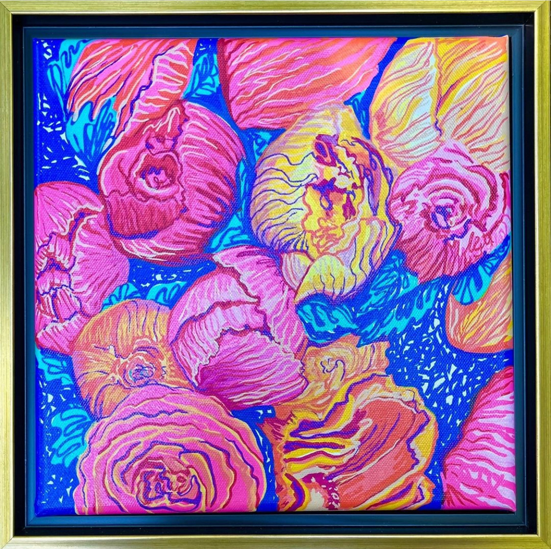 Spring 10 x 10 Acrylic Marker on Canvas