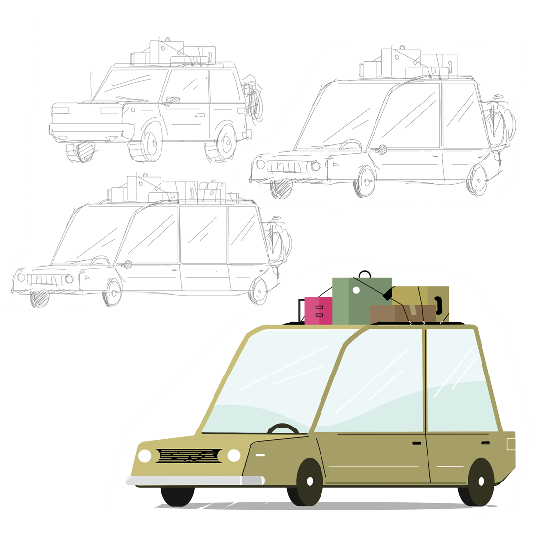 Concept arts & recherches graphiques voiture