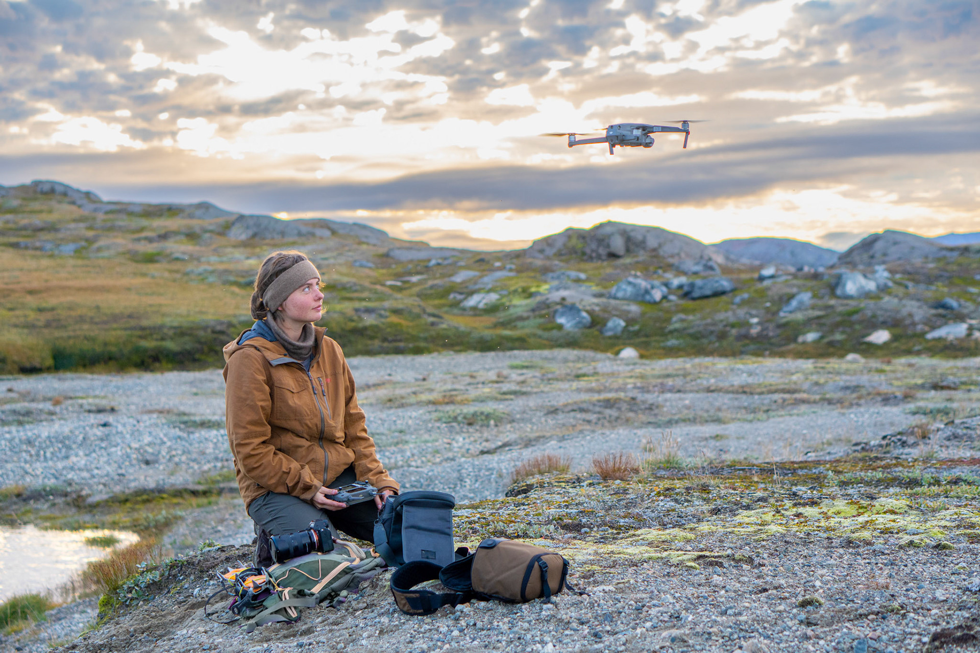 Here I am with the drone I used to map out the potential field. (Photo by Carson Brown)