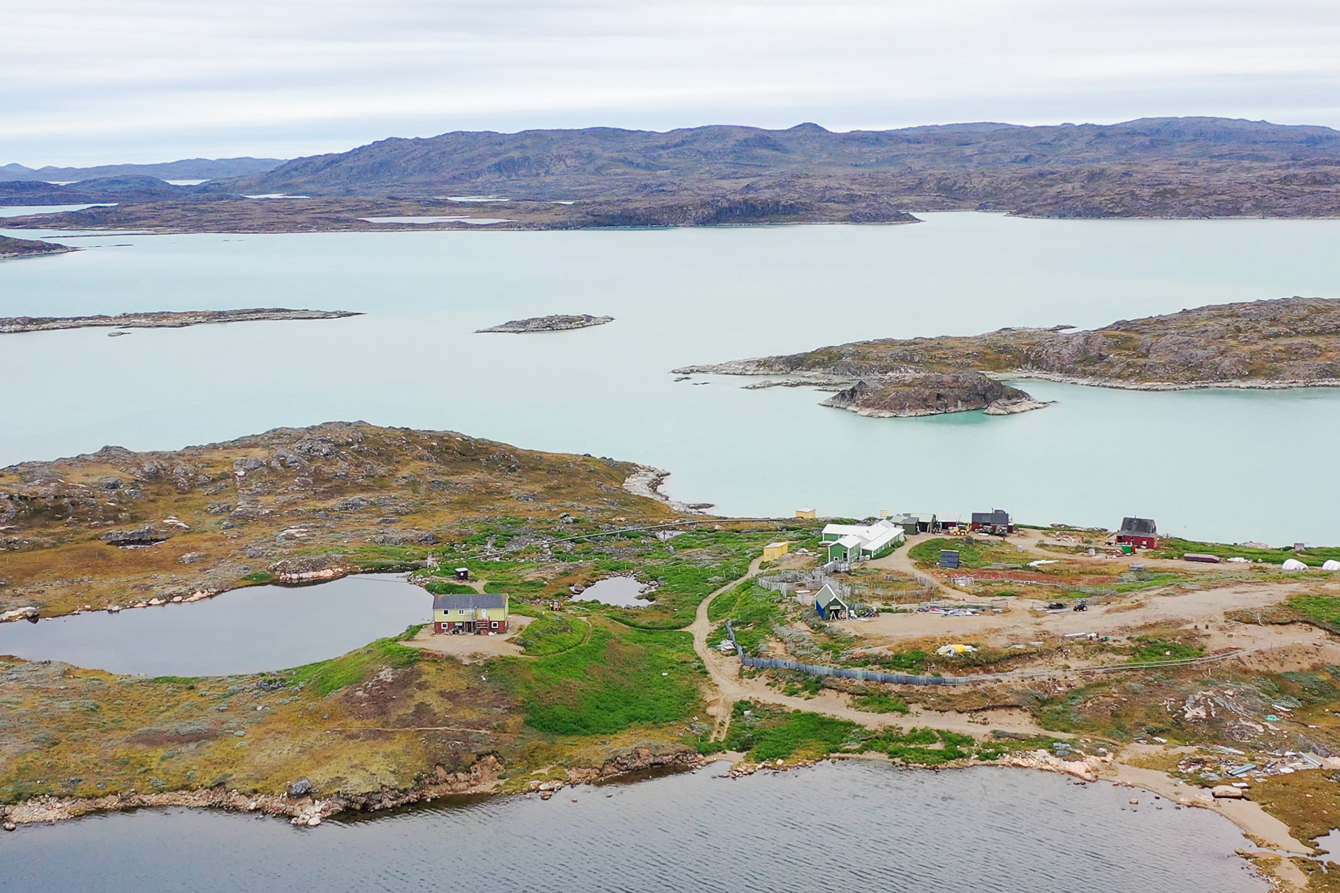Isortoq Reindeer Station. (Still from drone video by Carson Brown)