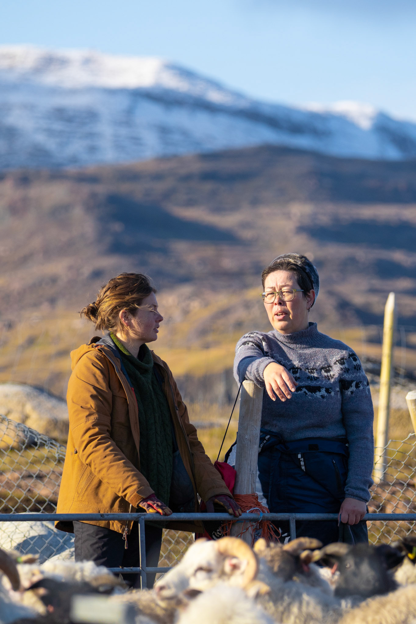 Elna and I in the pen outside of SIllisit. (Photo by Carson Brown)