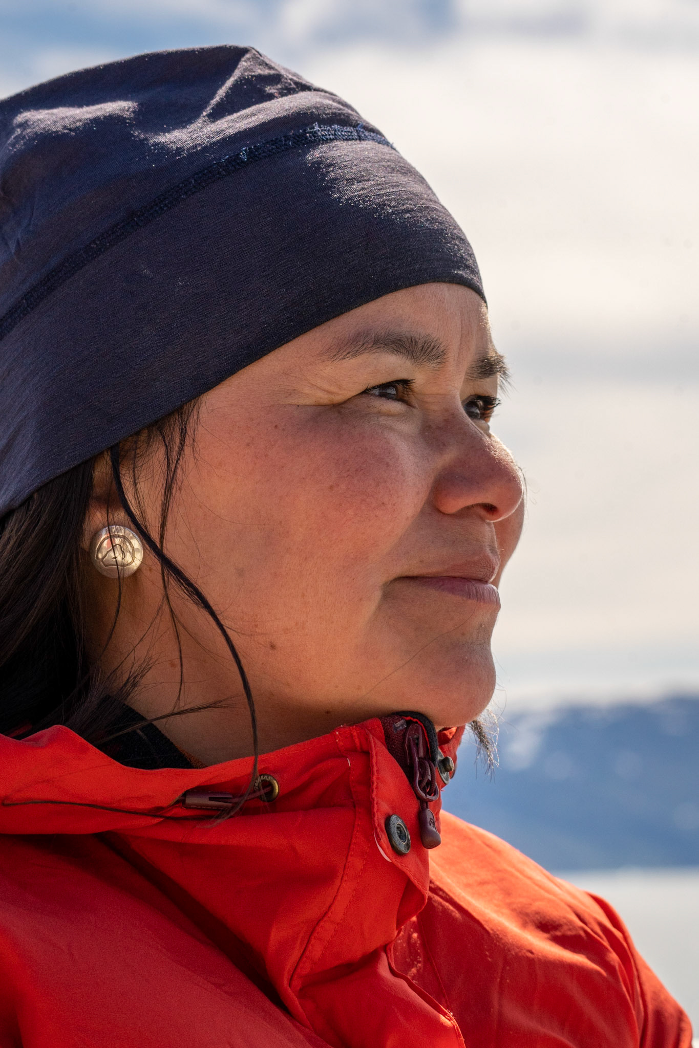 Aka, enjoying our sail back to Qaqortoq.
