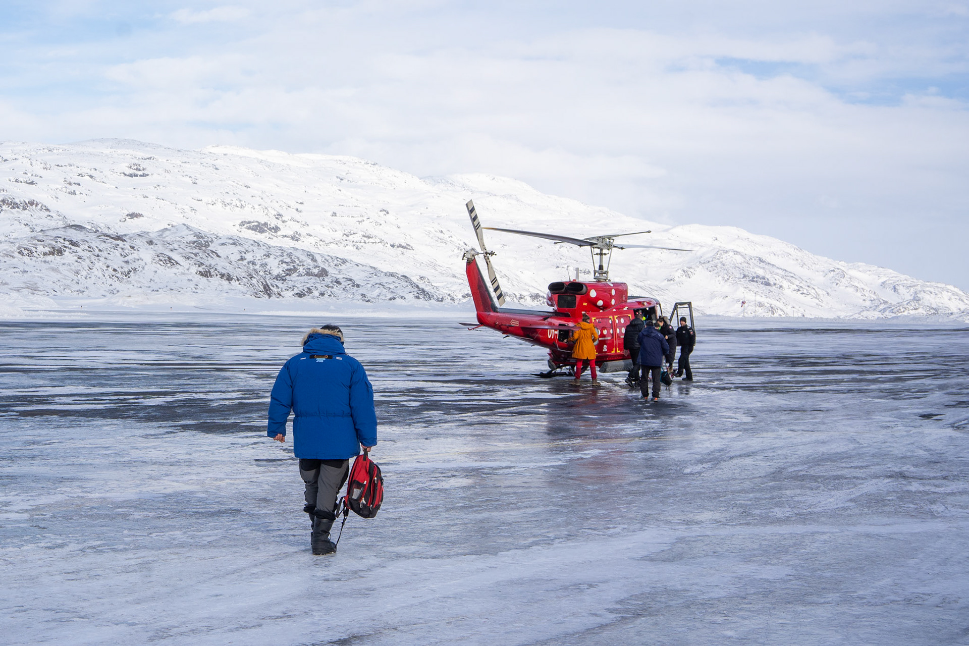 Travelling from Narsarsuaq to Qaqortoq, my home base town if there was any, via helicopter.