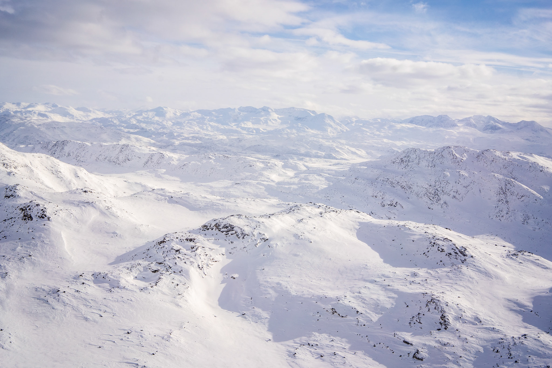 Helicopter flight from Narsarsuaq to Qaqortoq.