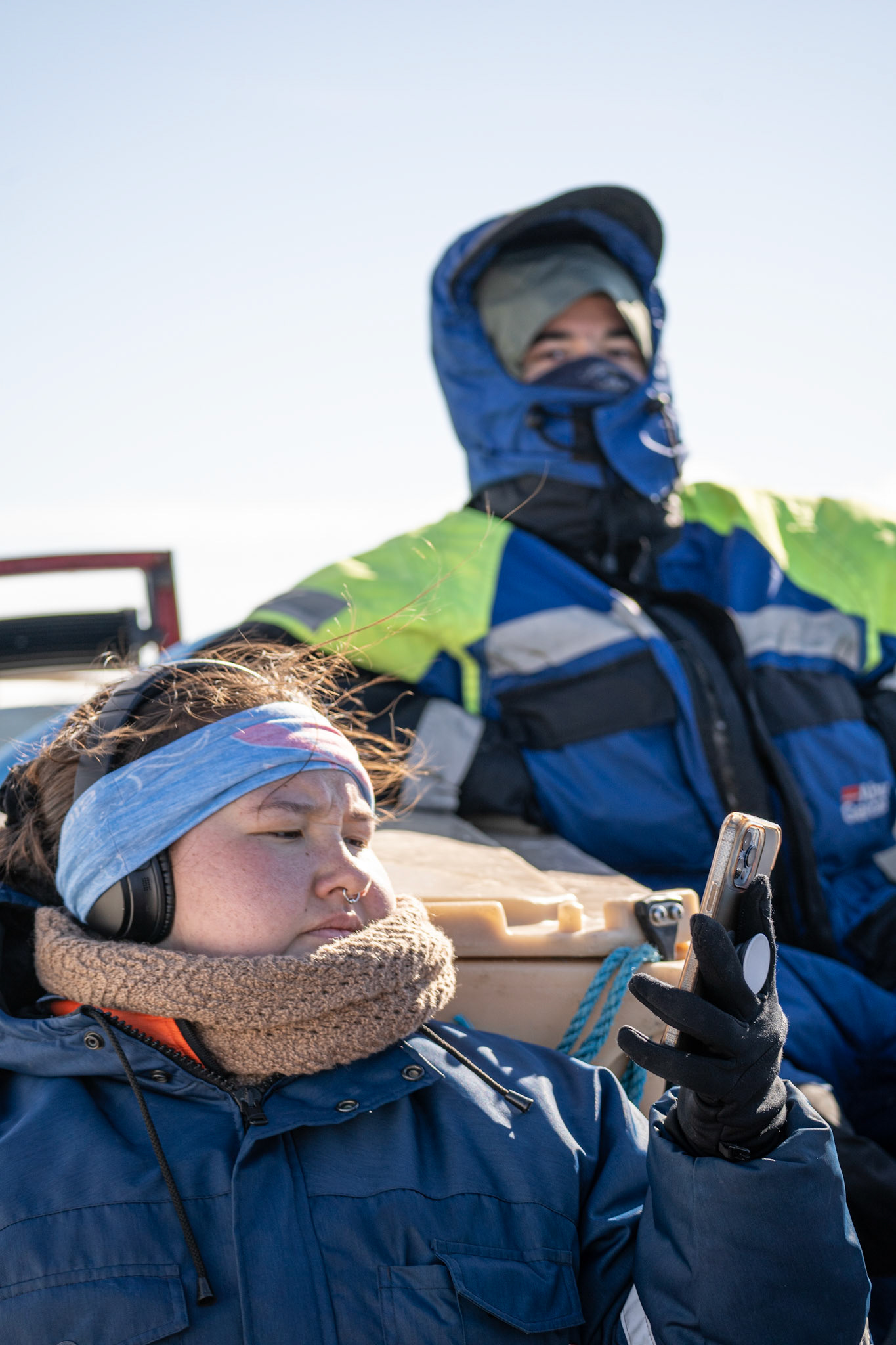 David enjoying the boat ride that Freyja is aaaaall too used to.