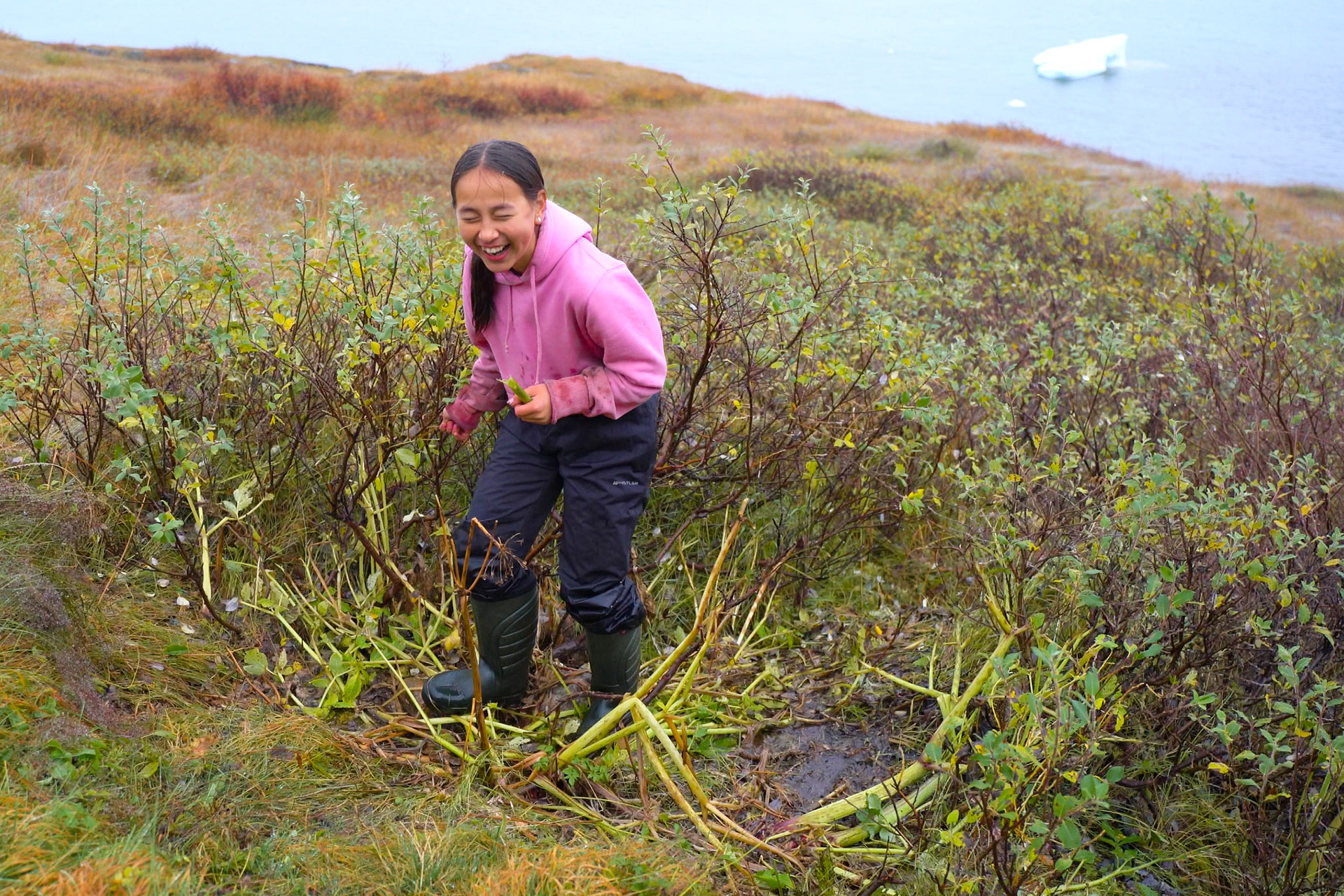 Kira enjoying her job as taste-tester.
