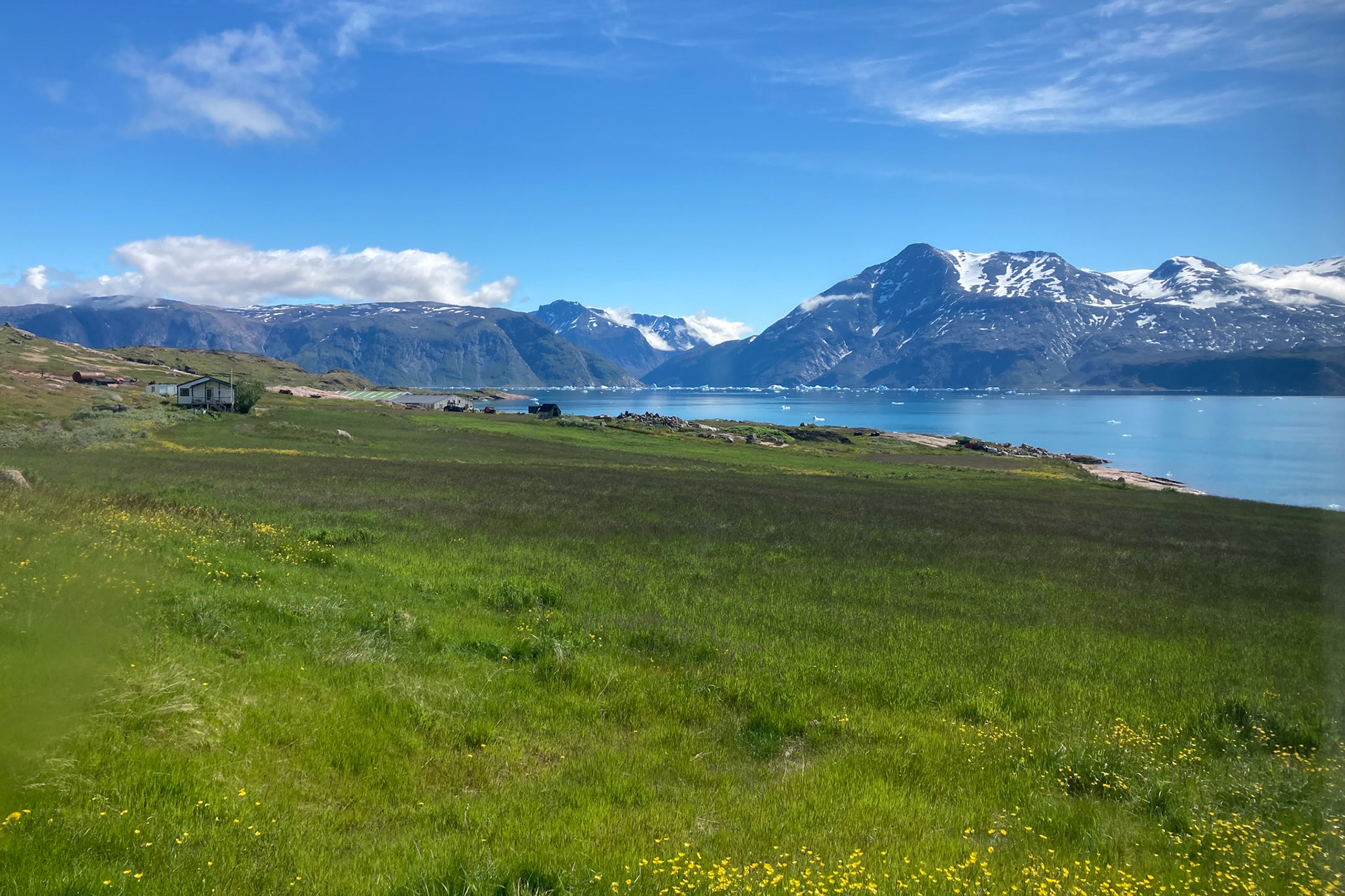 I farm-sat at Sillisit for a couple days in the summertime. The fields were bright green and the hay was growing quickly. The wildflowers were out and the skies and water bright blue. A gorgous piece of the world. (Taken on my phone)