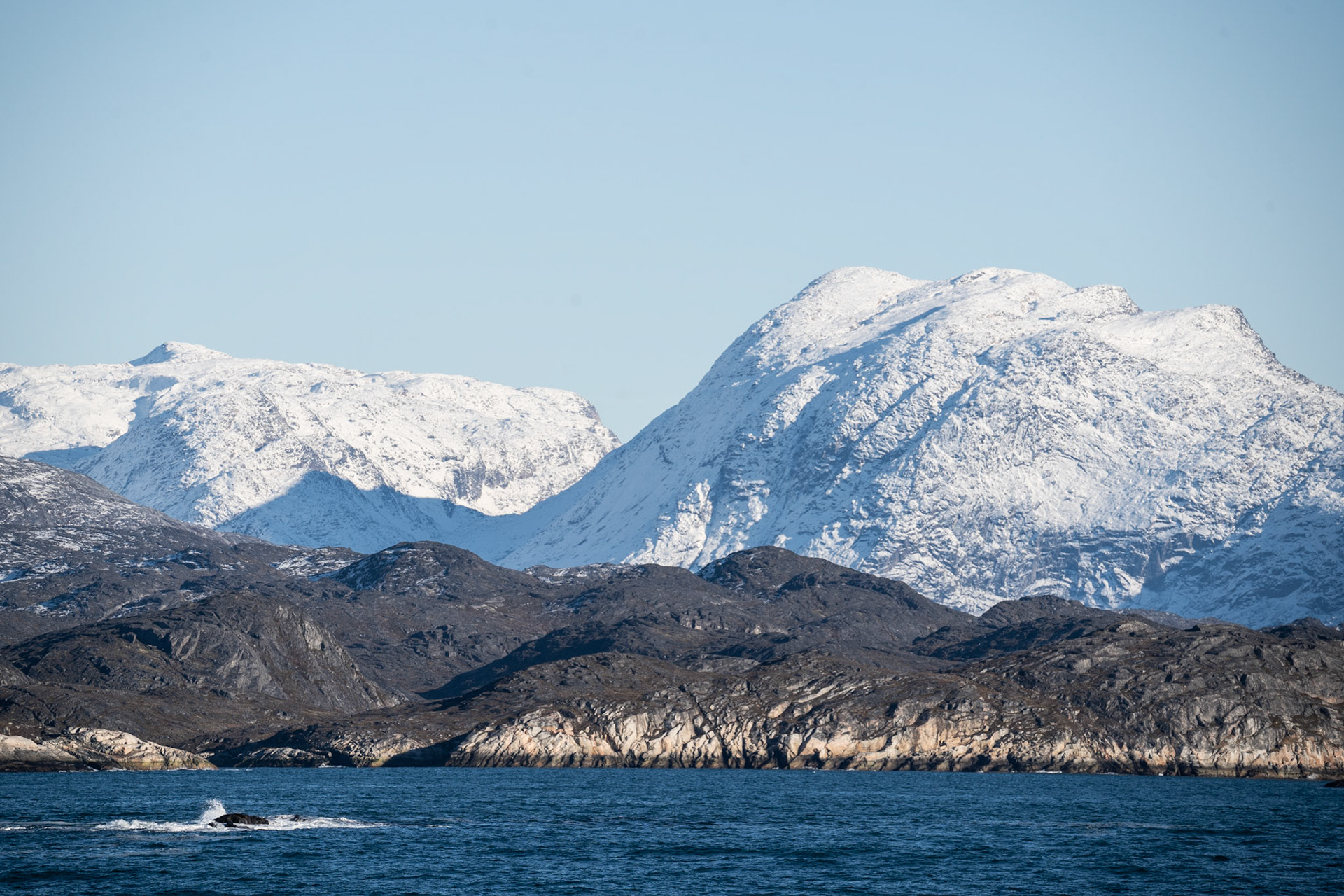Next step of the journey of departure: a two day boat ride up the coast to Nuuk. Some of the ride had beautiful views and nice paths through the fjords.