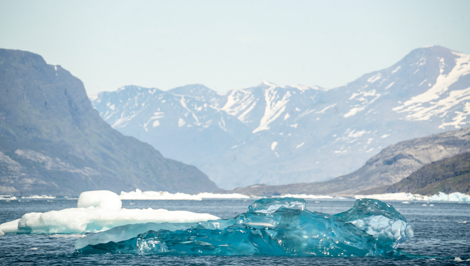 Blue ice from the glacier. Sailing in spring is more like obstactle course sometimes!