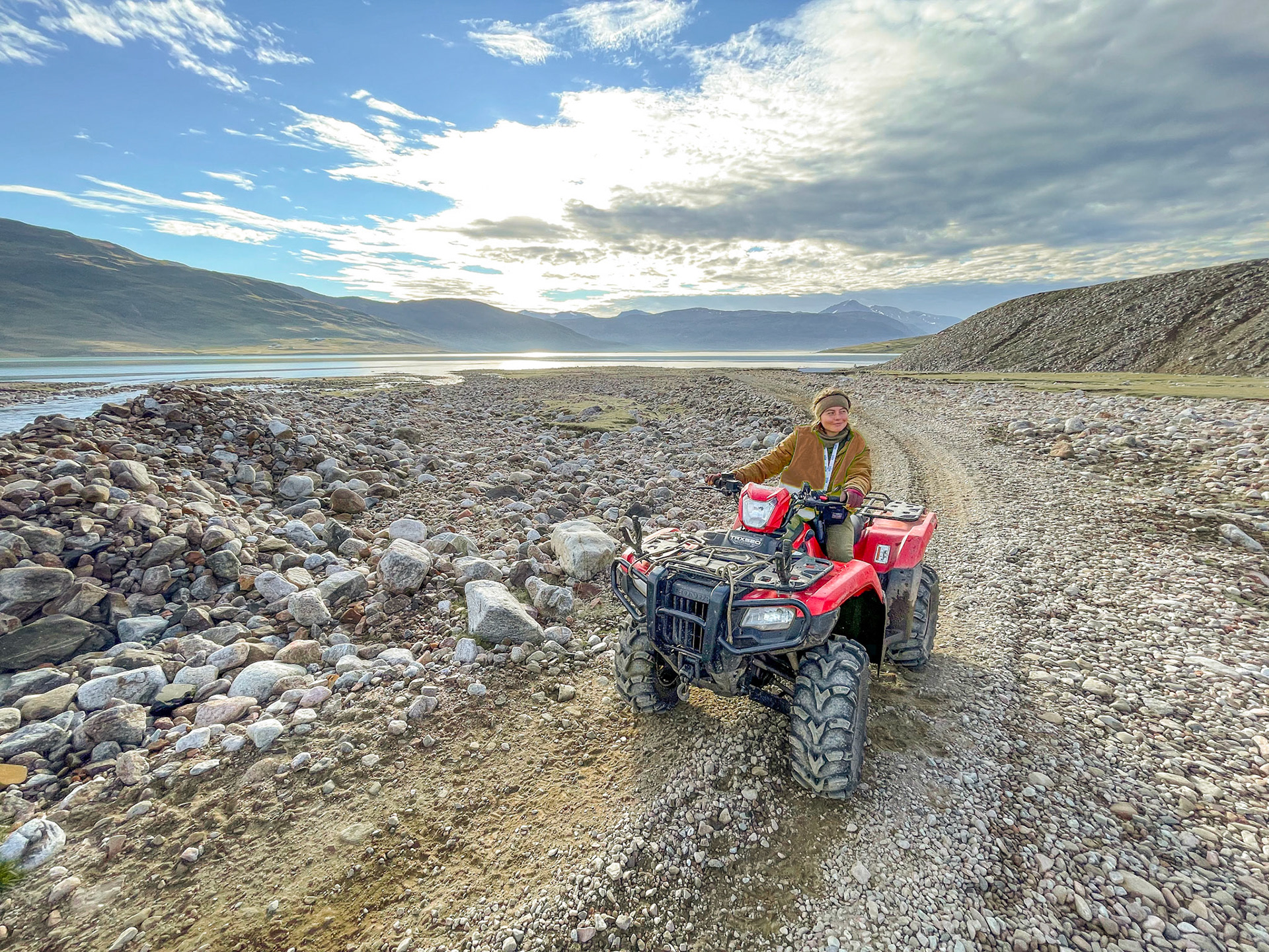 Me! On the atv before the first sheep herding day! (Photo by Carson Brown)