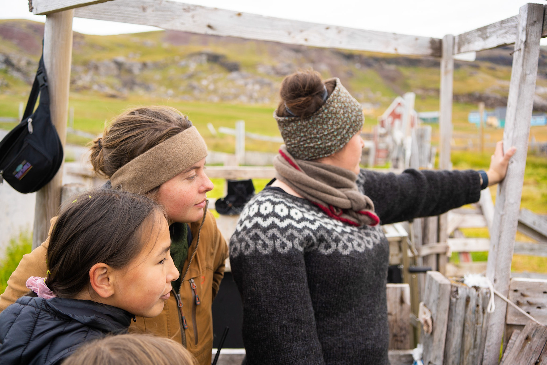 Kira, me, and Heidi in the pen. (Photo by Carson Brown)