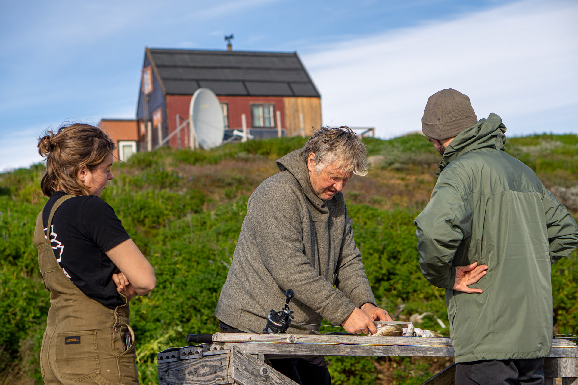 Stefan showing me and David his quick filet. (Photo by Carson Brown)
