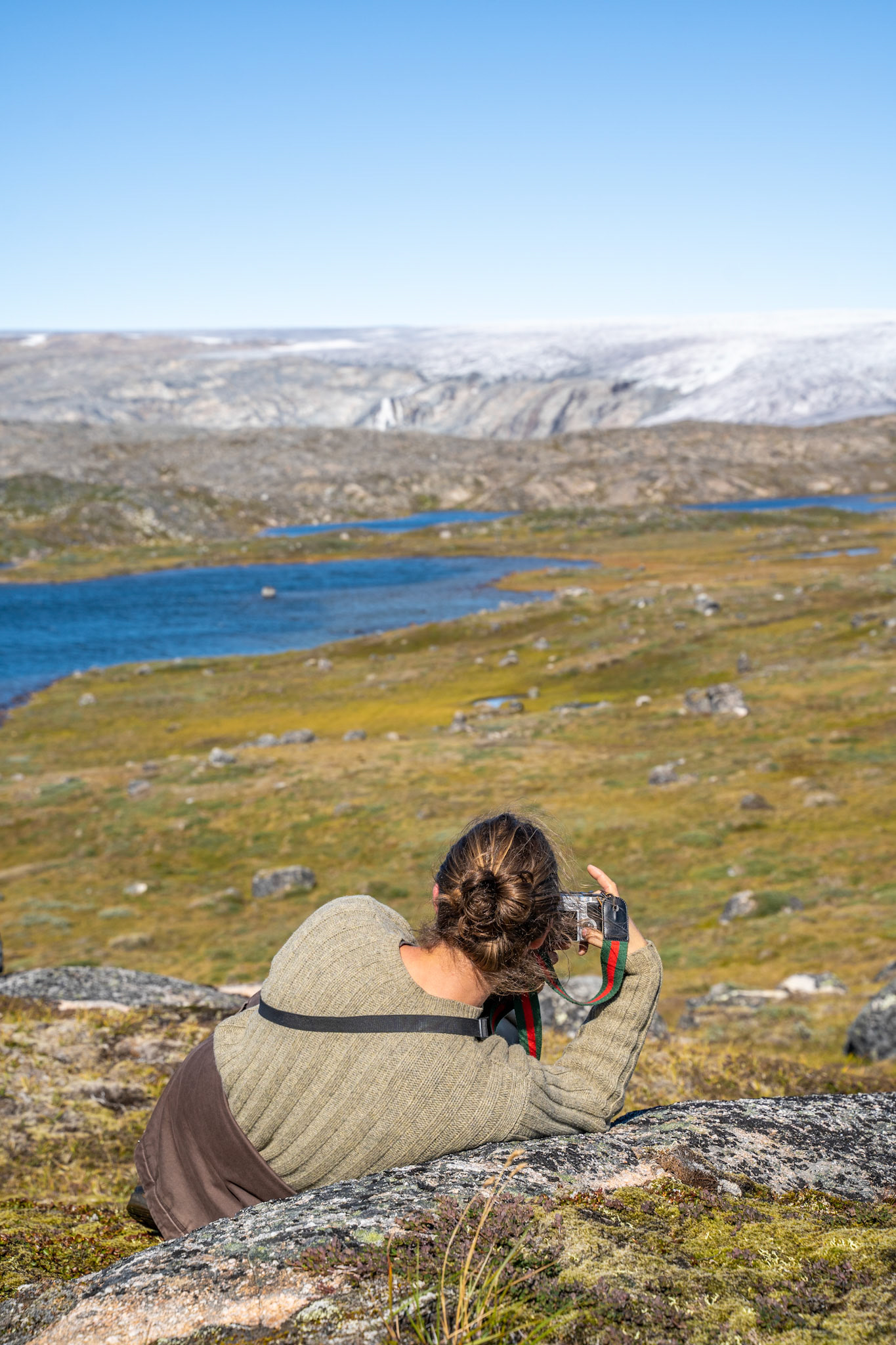 Carson enjoying the water views.