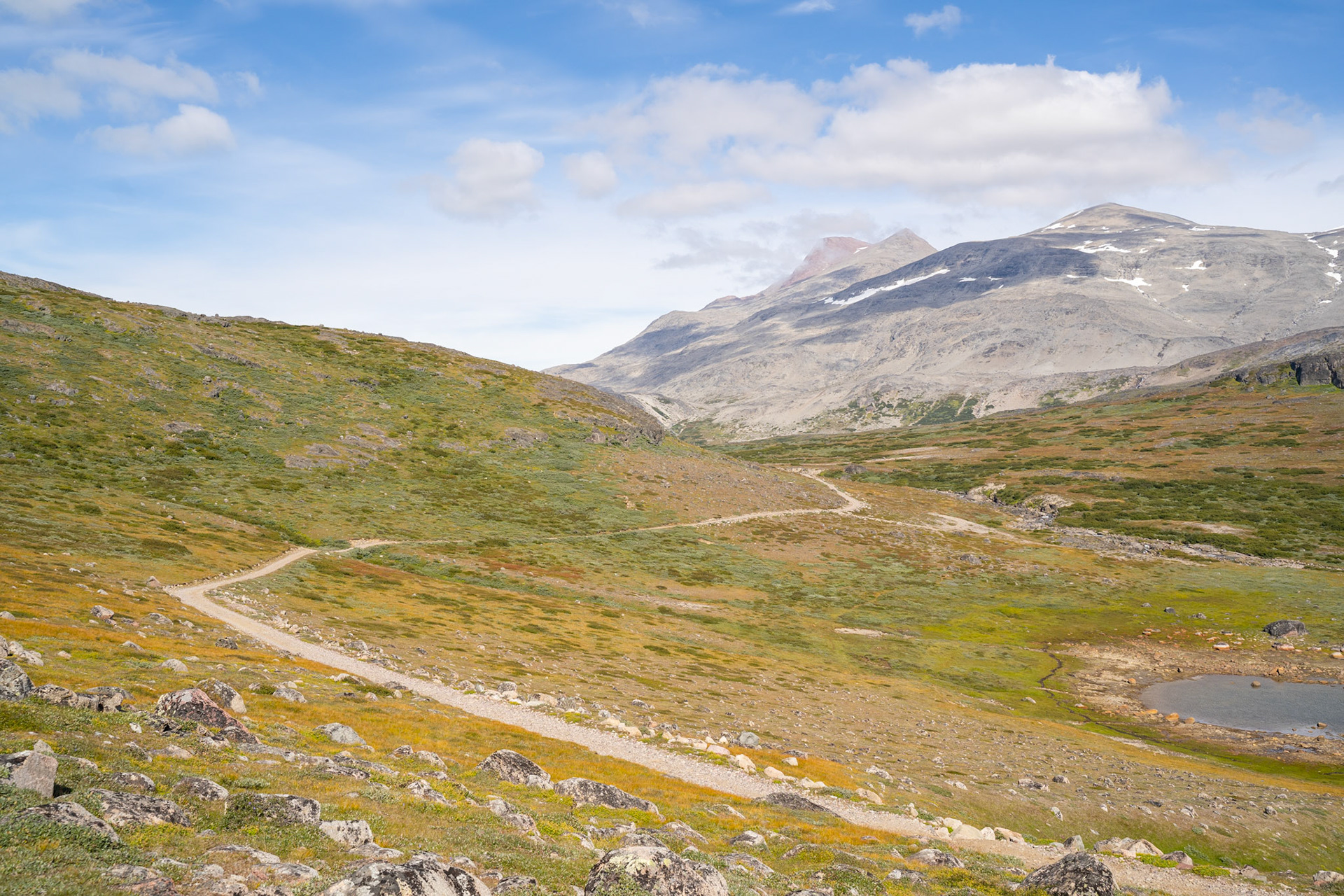 Our path into the mountains outside of Igaliku.