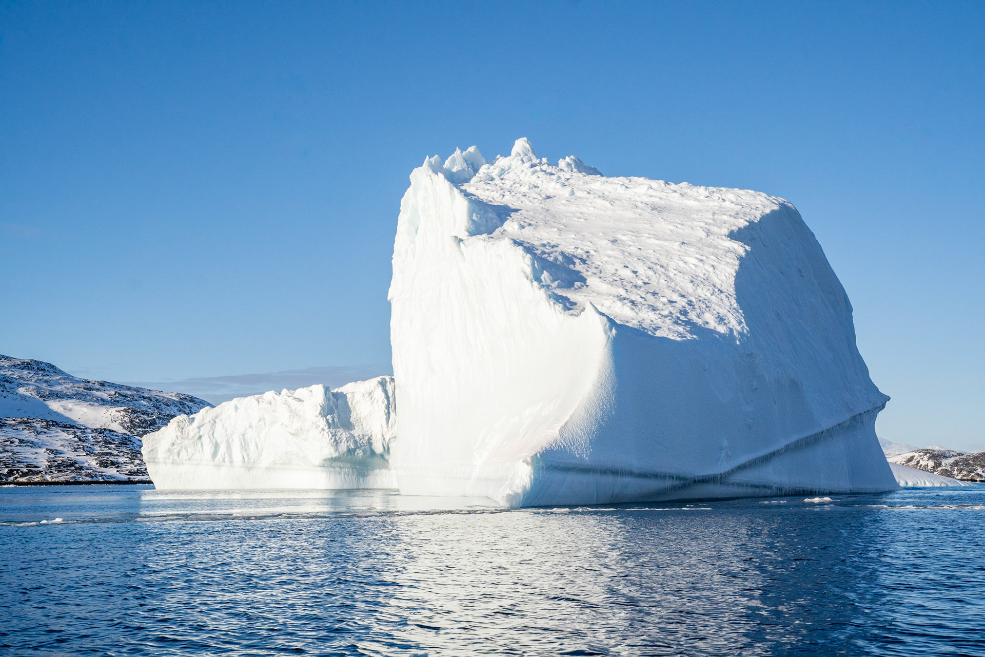 A large iceberg in the fjord outside of Qaqortoq.