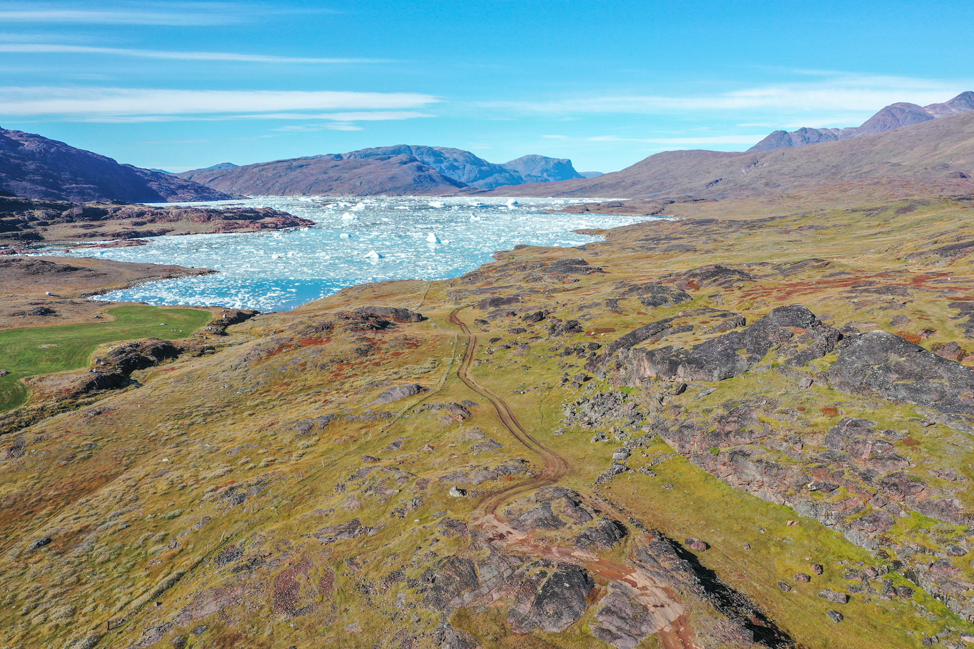 Tasiusaq. (Drone photo)