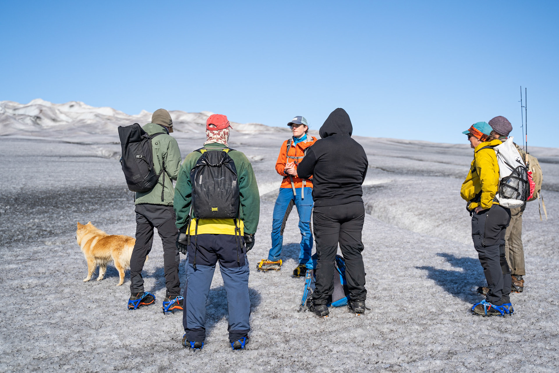 Visit on the glacier.